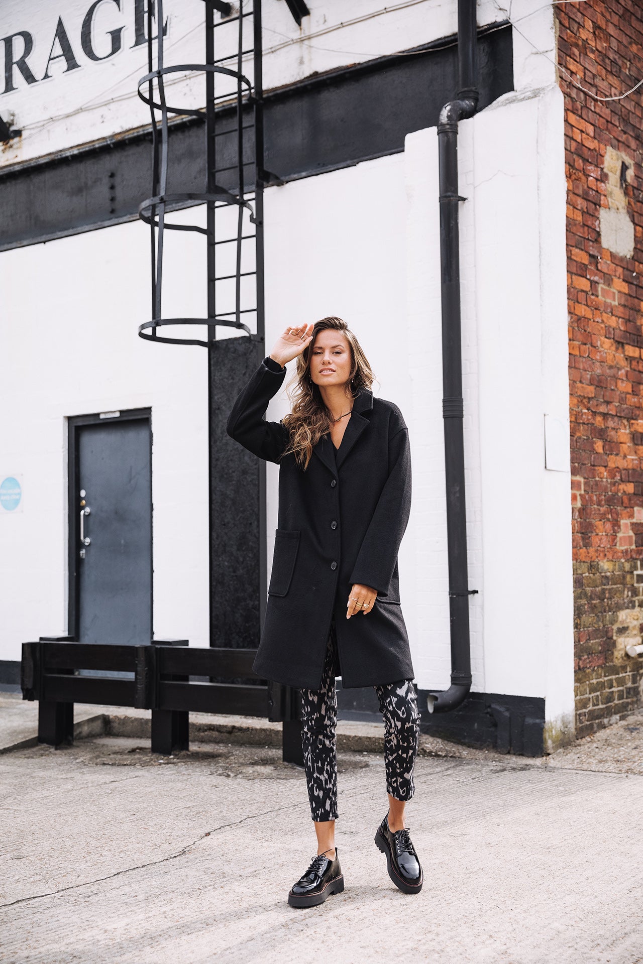 

Manteau en drap de laine Woman Mabella Plain Color black | Freeman T. Porter