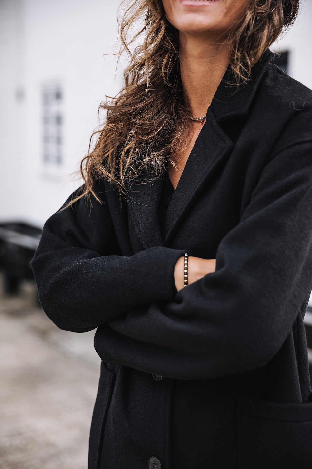 

Manteau en drap de laine Woman Mabella Plain Color black | Freeman T. Porter