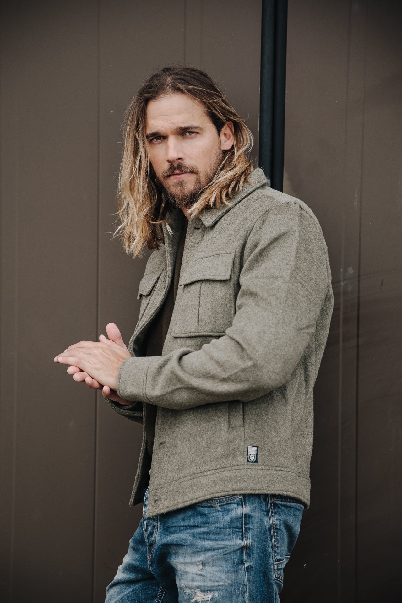 

Veste en drap de laine Men Izak Cosy ivy green | Freeman T. Porter