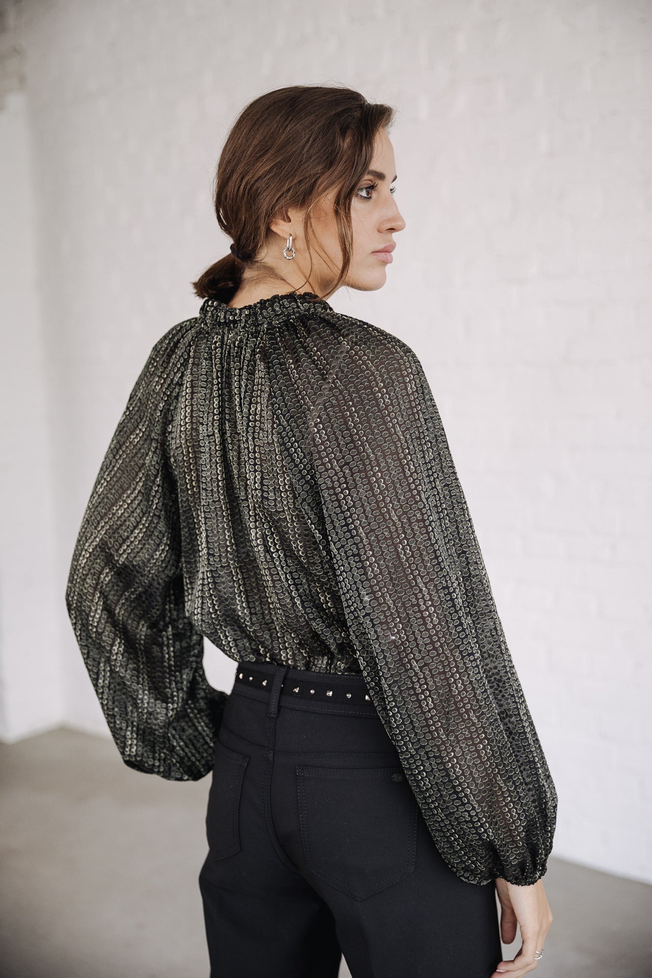 

Blouse oversize Femme Coraline Écaille black | Freeman T. Porter