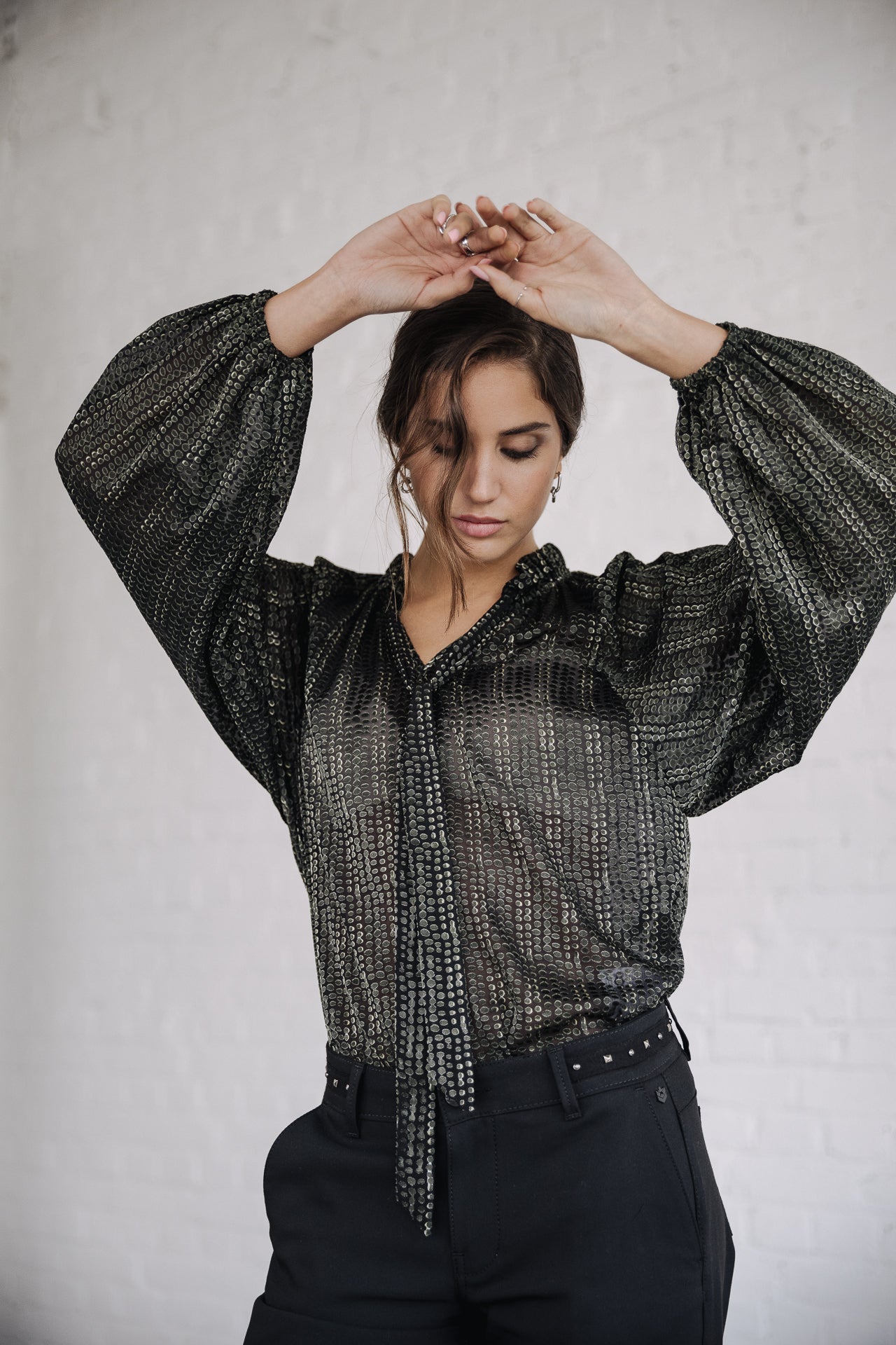 

Blouse oversize Femme Coraline Écaille black | Freeman T. Porter