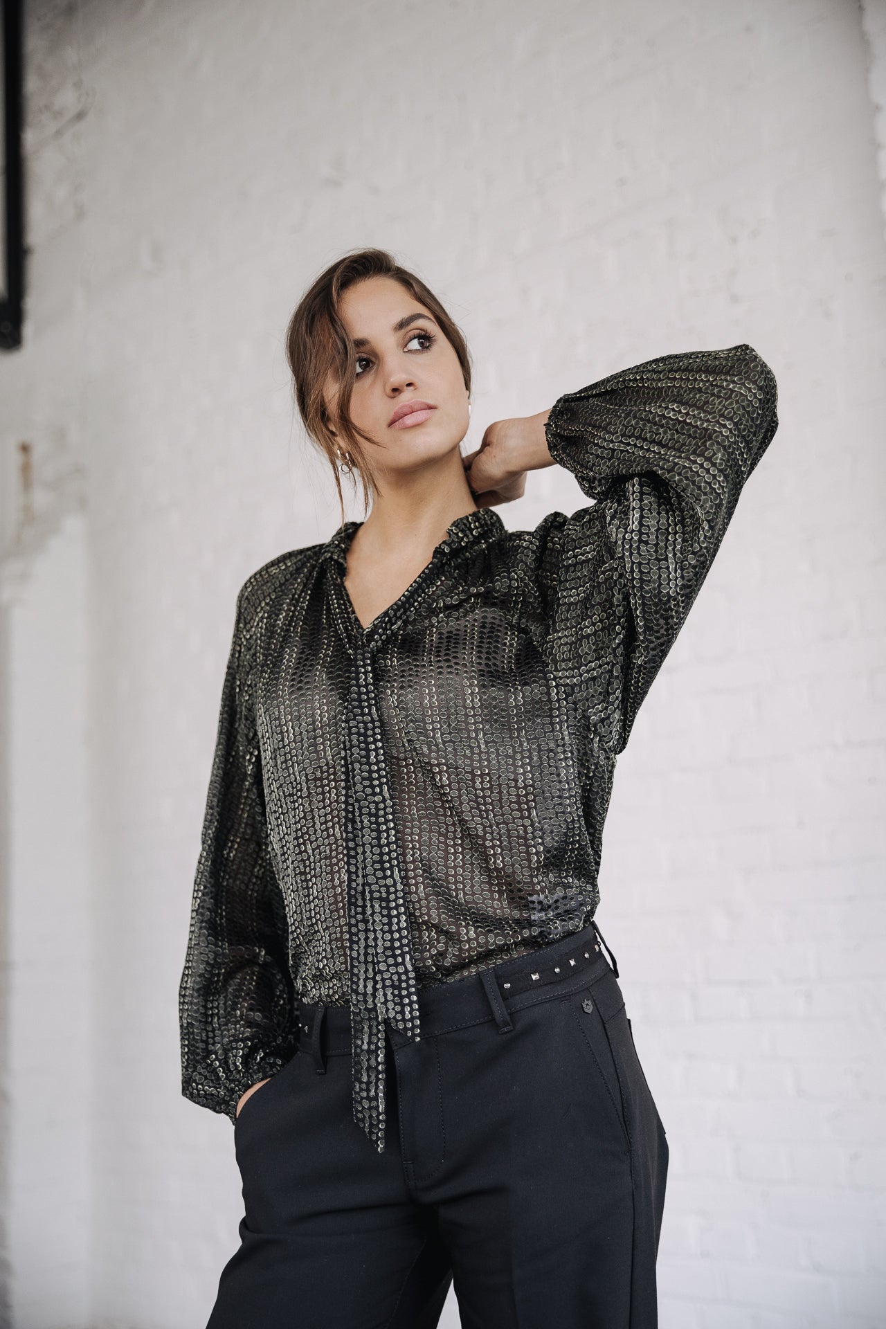 

Blouse oversize Femme Coraline Écaille black | Freeman T. Porter