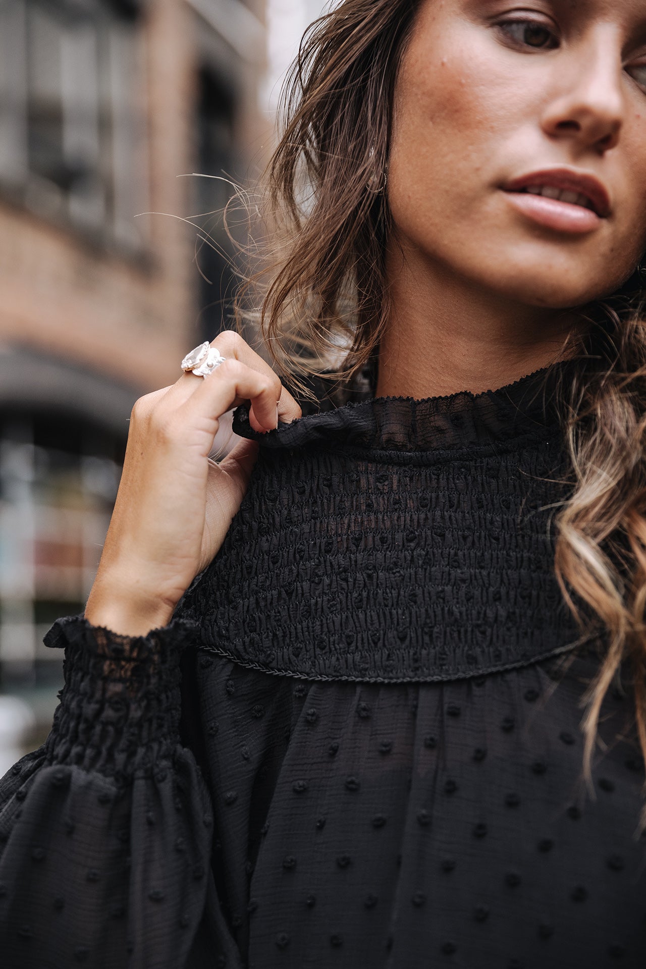 
              

Top manches longues Mujer Carena Plumetis black | Freeman T. Porter
            