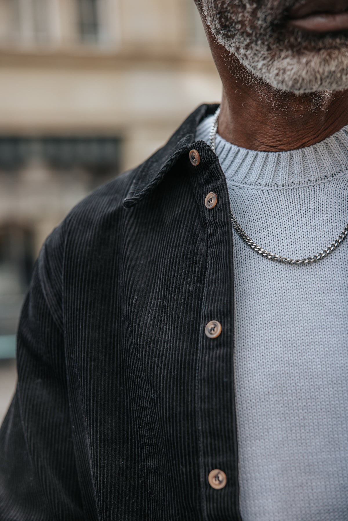 

Samthemd Herren Paolo Corduroy black | Freeman T. Porter
