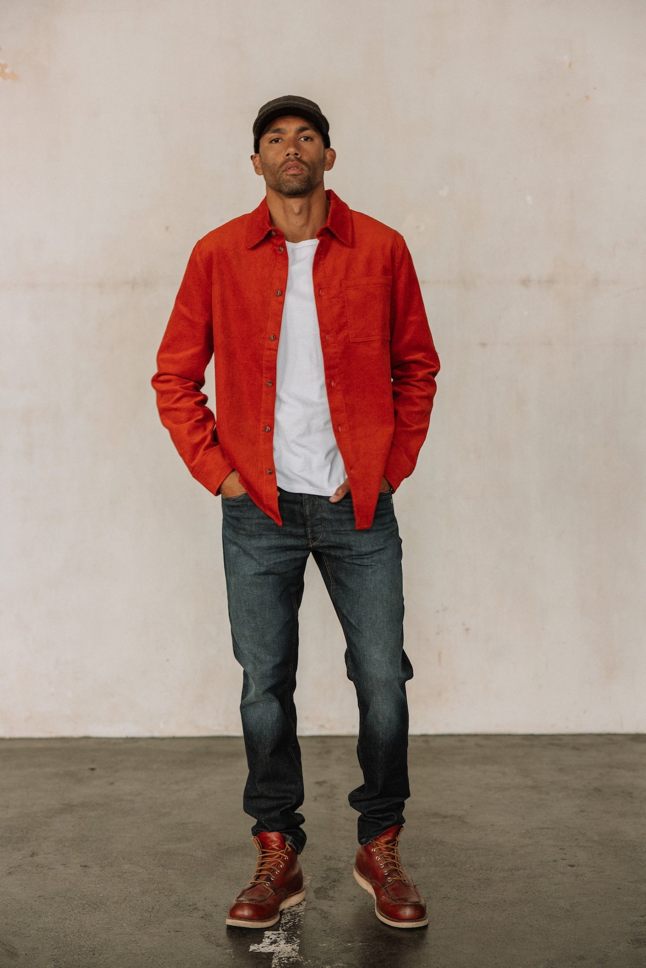 

Chemise en velours Men Paolo Corduroy mecca orange | Freeman T. Porter