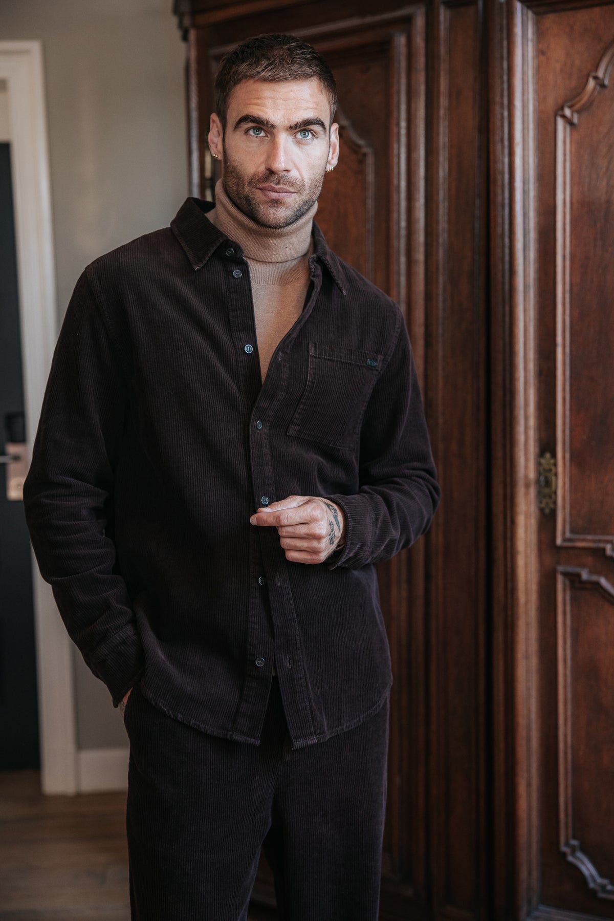 

Cordhemd Herren Paolo Corduroy chocolate torte | Freeman T. Porter
