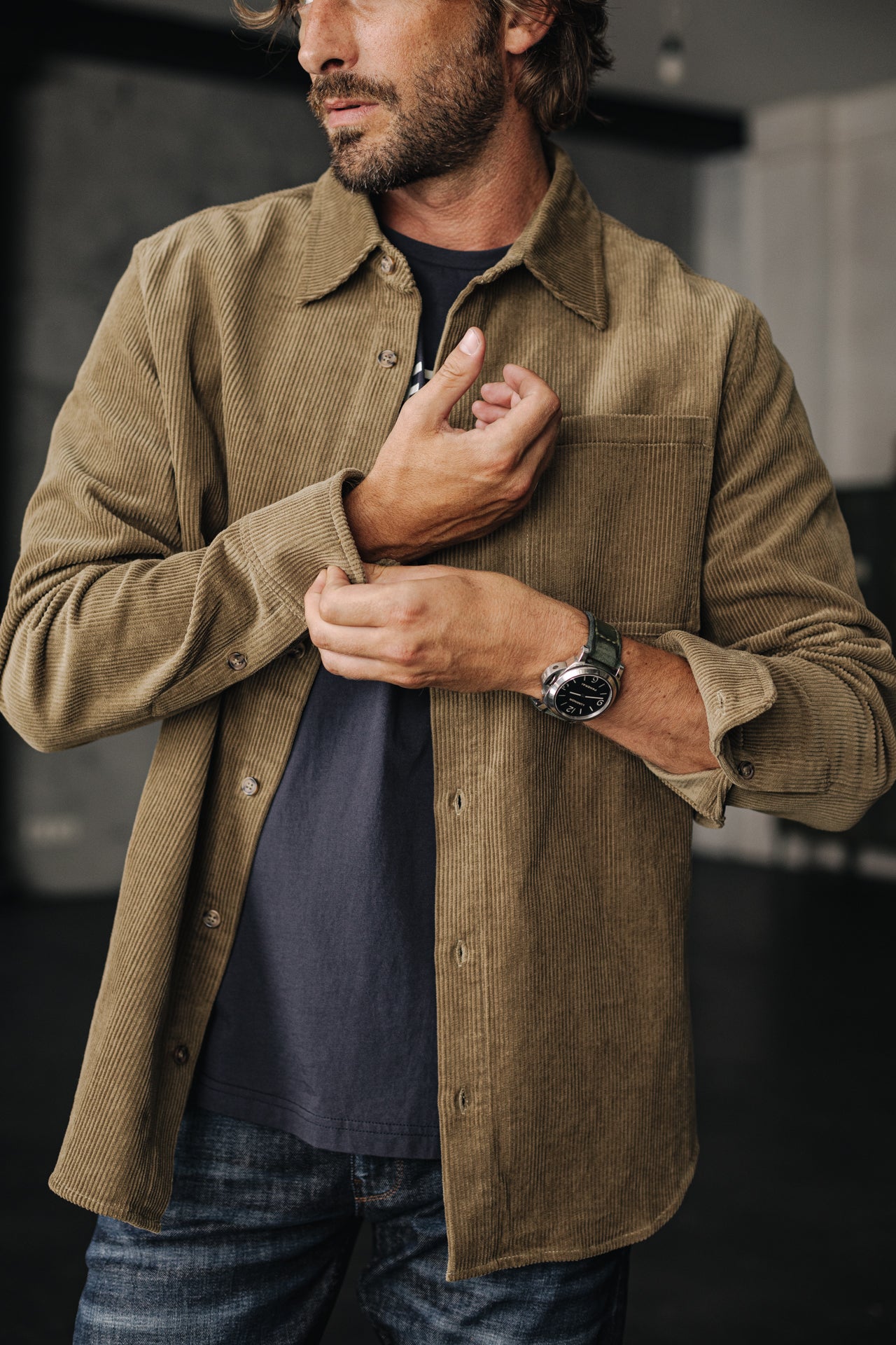 

Samthemd Herren Paolo Corduroy ivy green | Freeman T. Porter