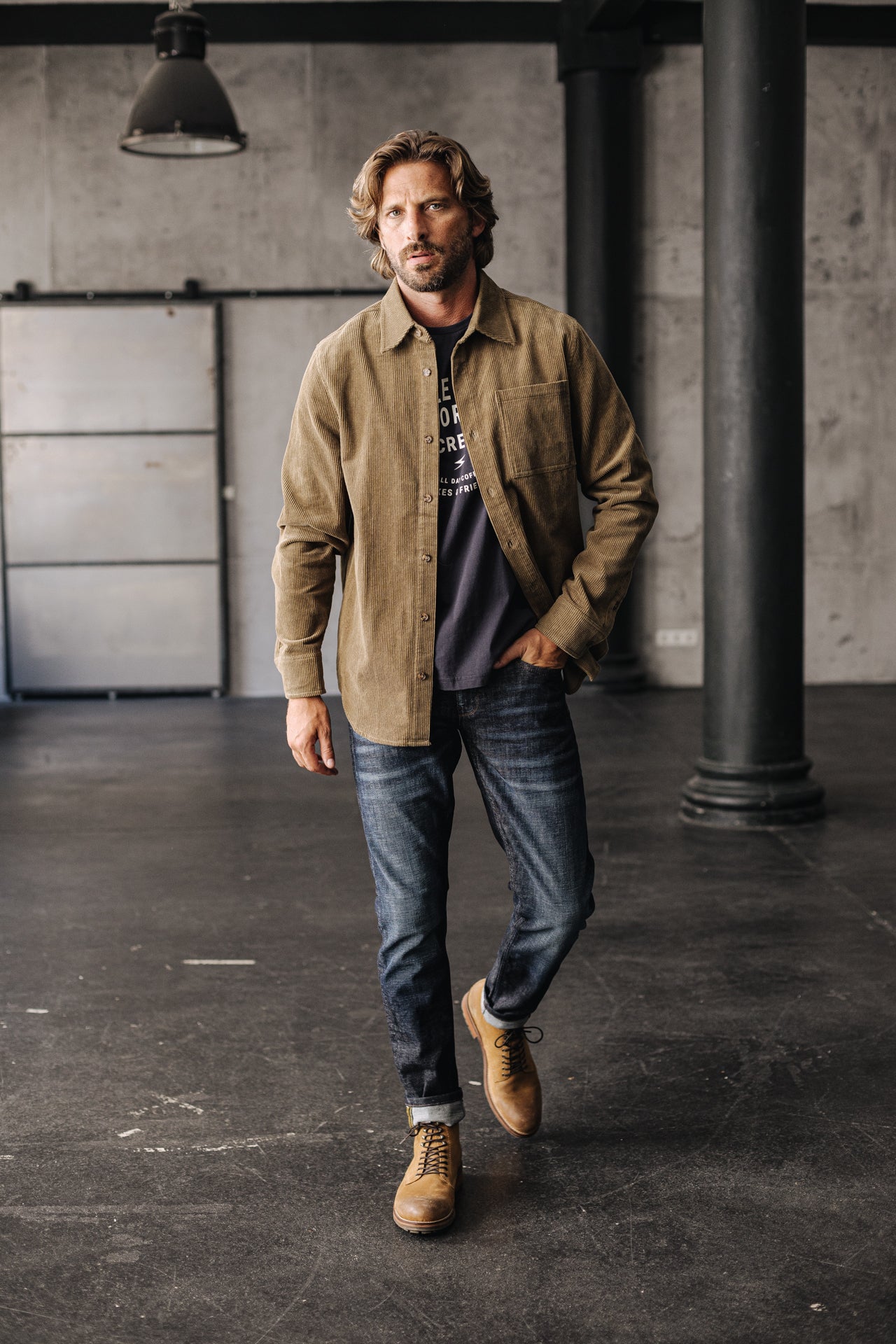 

Samthemd Herren Paolo Corduroy ivy green | Freeman T. Porter