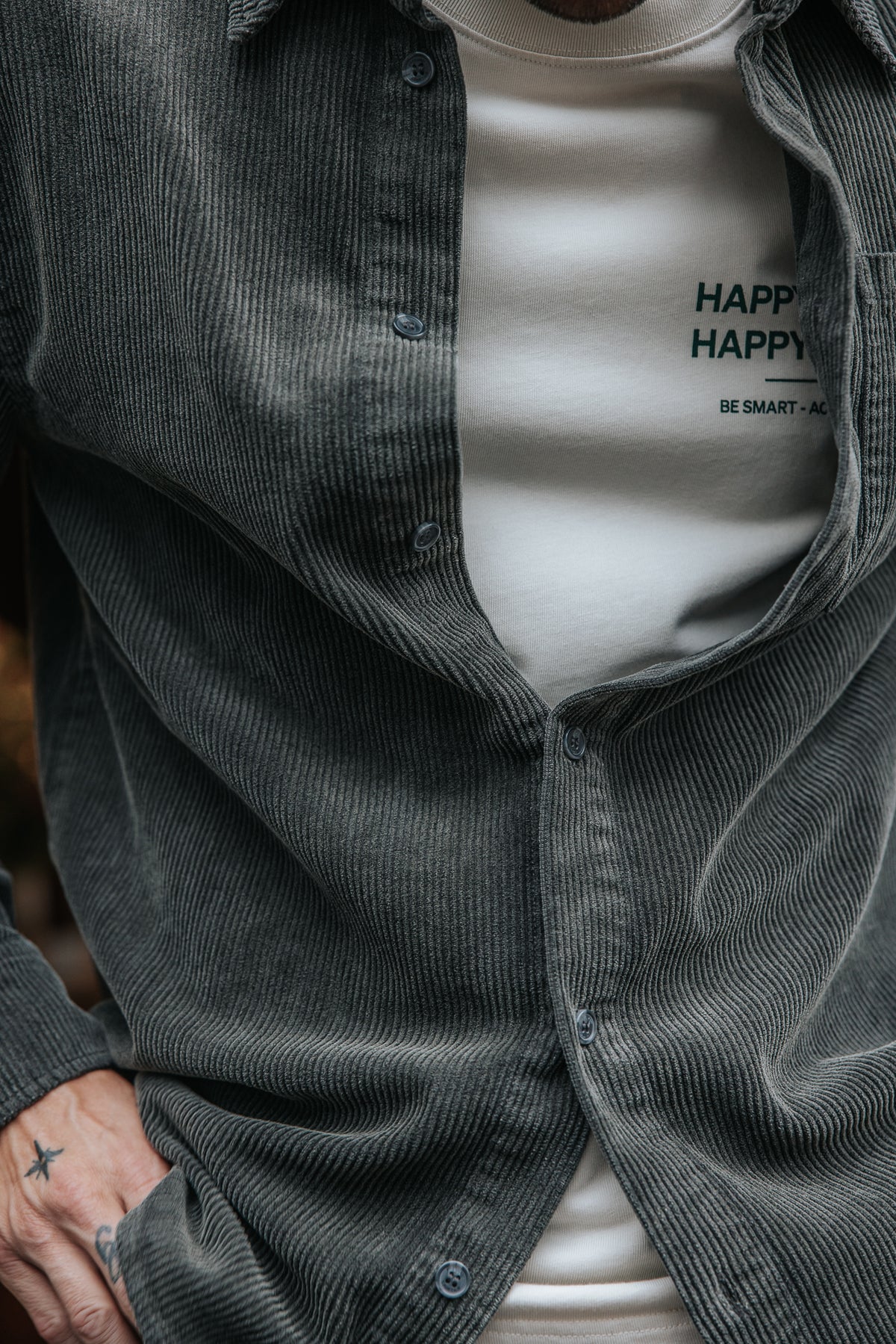 

Chemise en velours Homme Paolo Corduroy washed grey | Freeman T. Porter