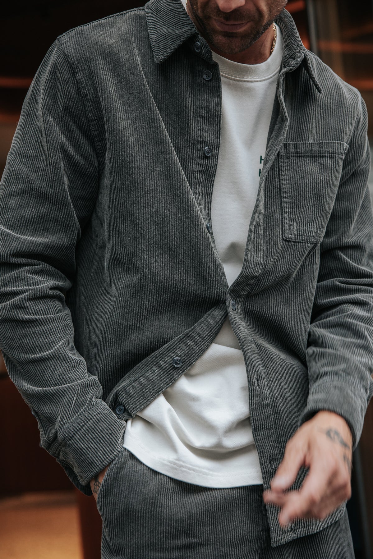 
              

Samthemd Herren Paolo Corduroy washed grey | Freeman T. Porter
            