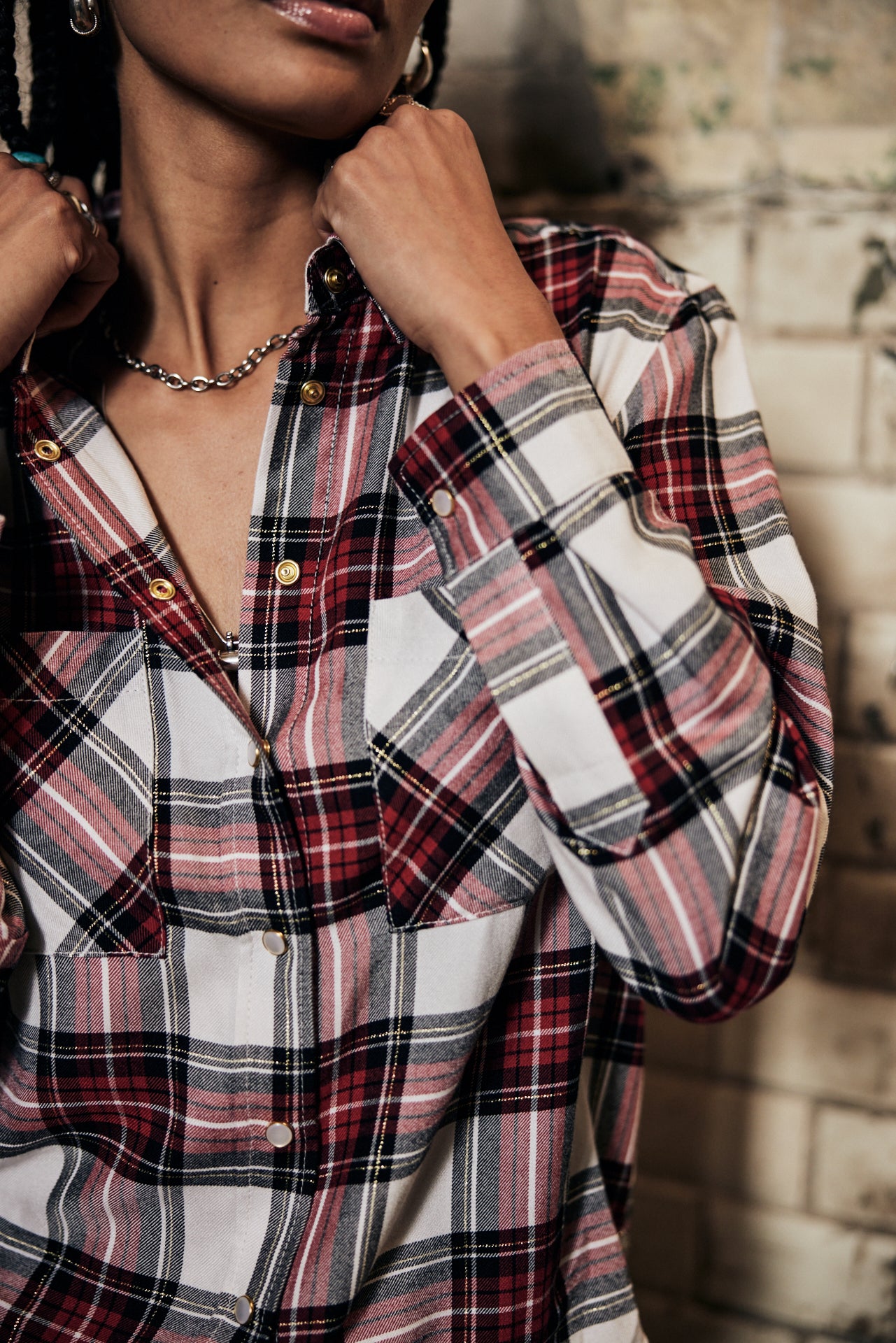 

Top manches longues Femme Tickya Plaid white | Freeman T. Porter