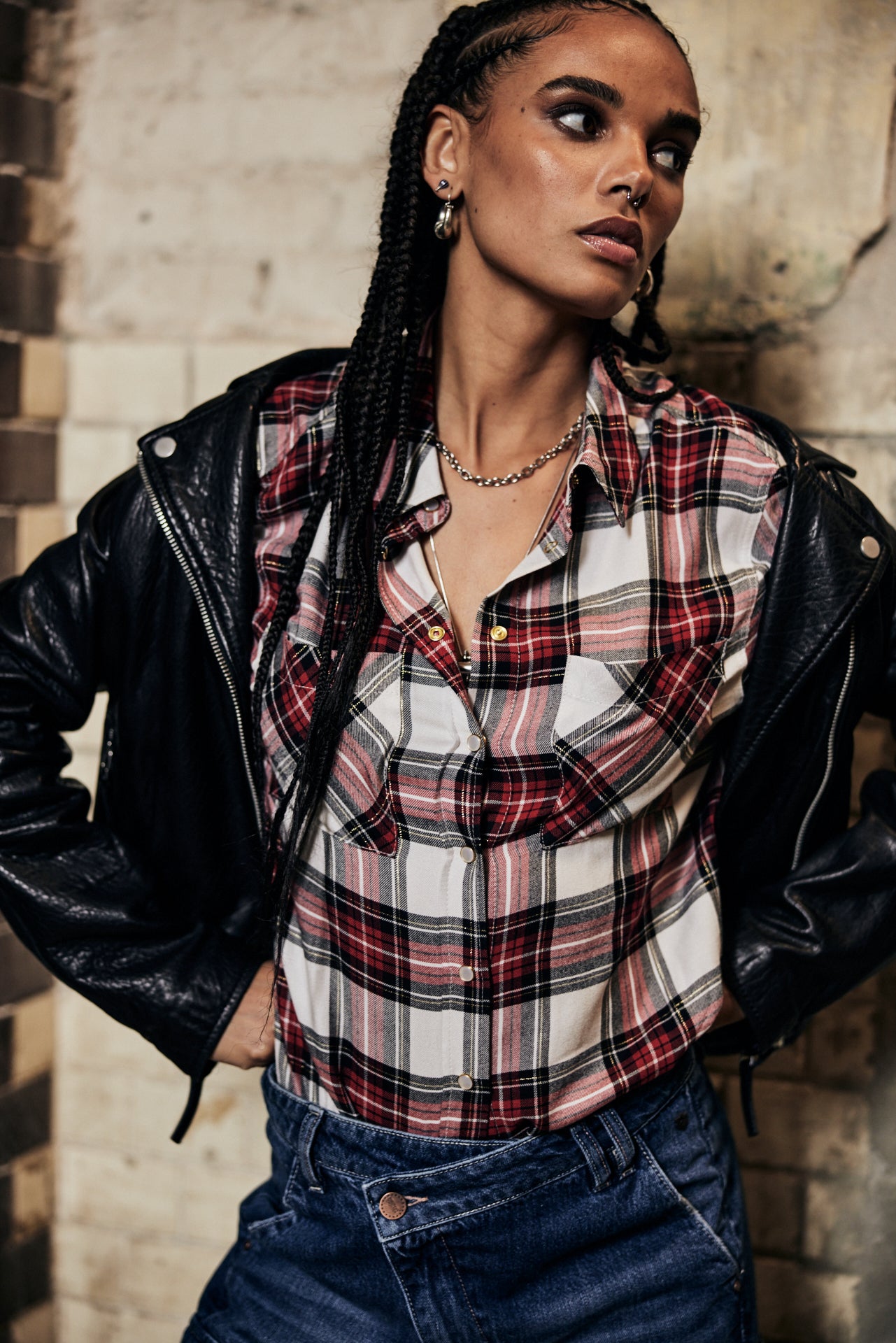 

Top manches longues Femme Tickya Plaid white | Freeman T. Porter