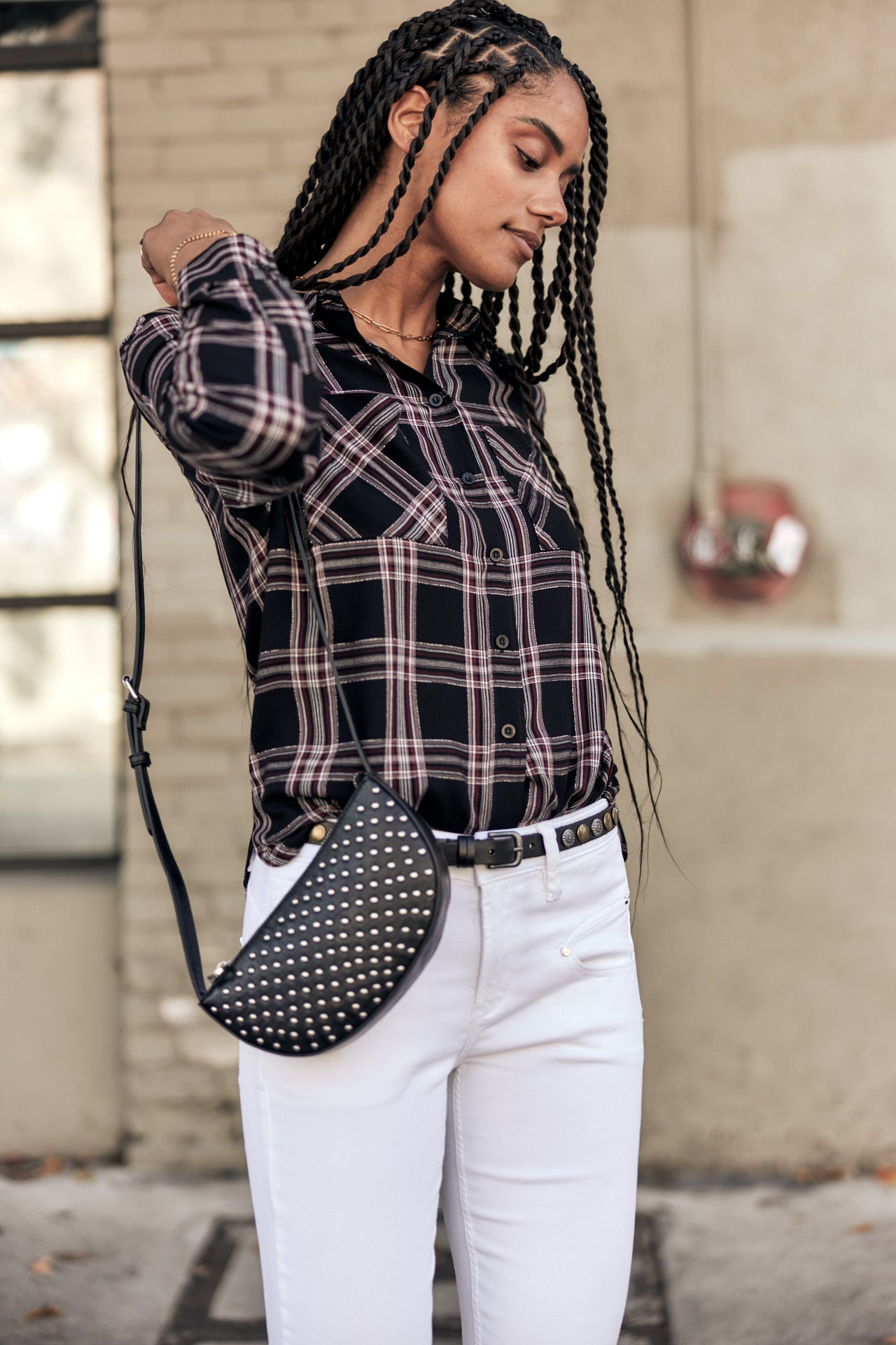 

Top manches longues Mujer Tickya Plaid black | Freeman T. Porter