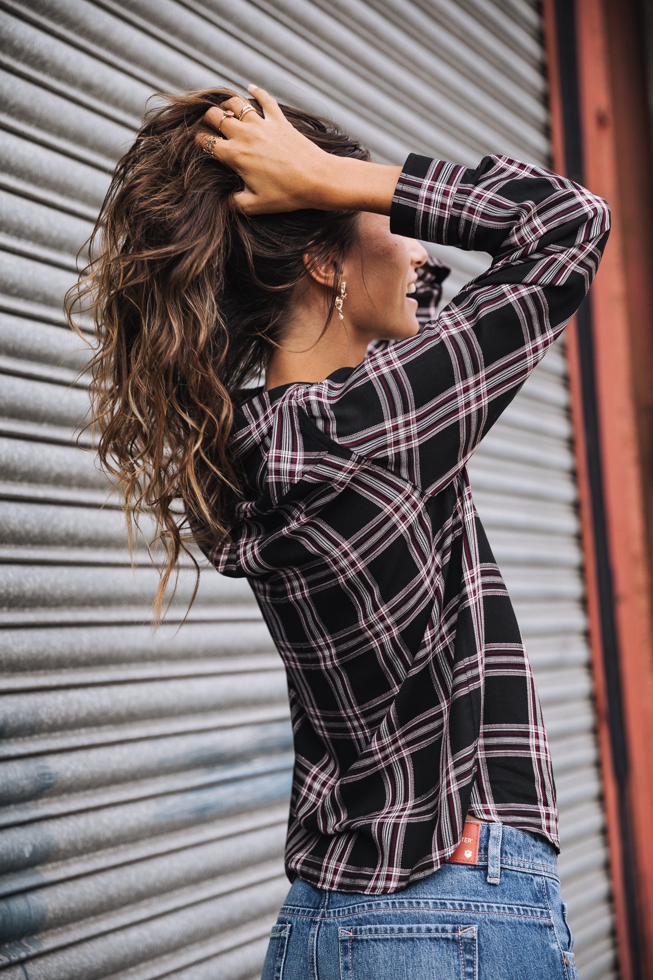 

Top manches longues Mujer Tickya Plaid black | Freeman T. Porter