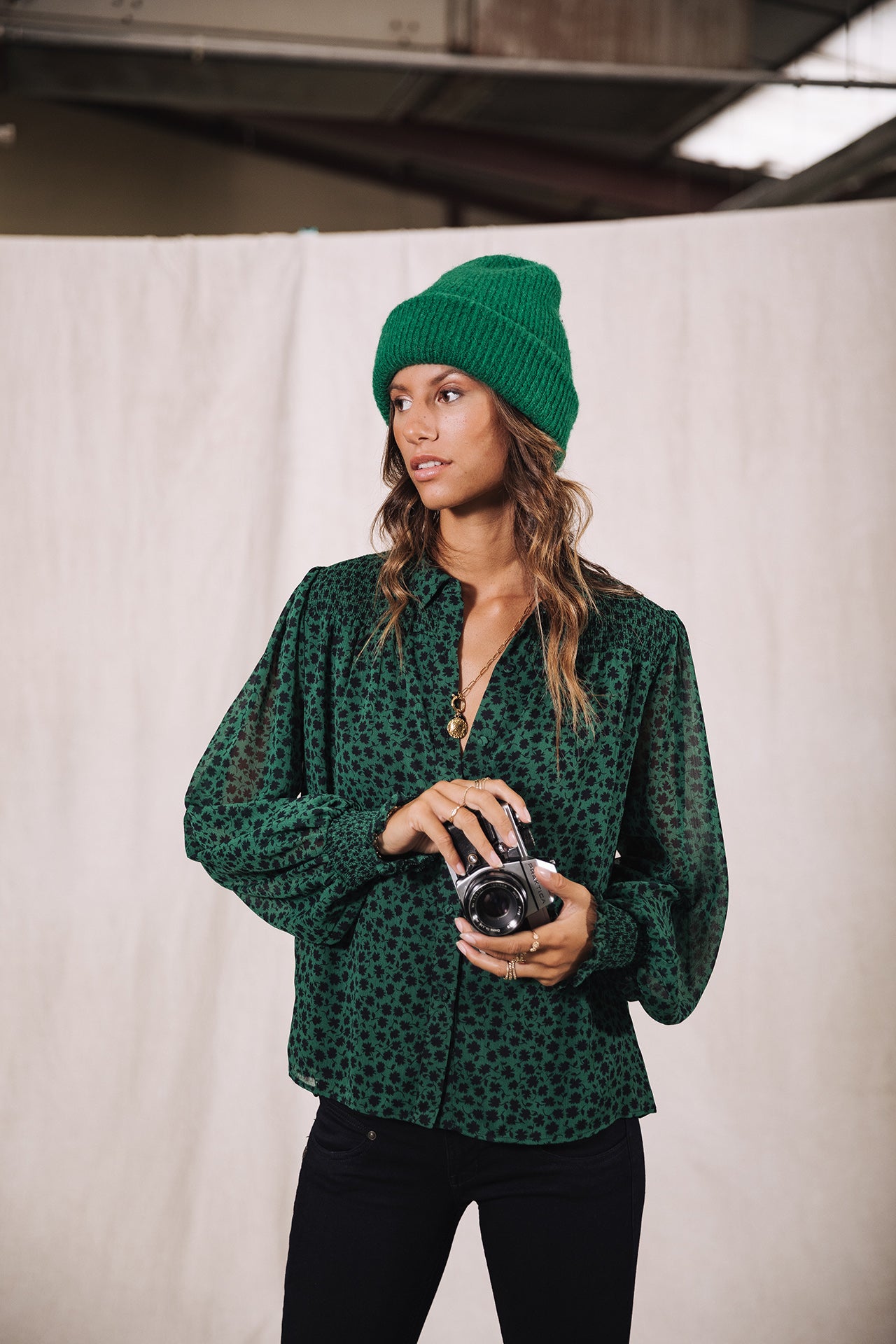 

Top manches longues Mujer Eloise Clover pine green | Freeman T. Porter
