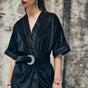 

Robe courte kimono Frau Roza Shiny Velvet black | Freeman T. Porter