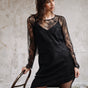 

Robe en satin Mujer Ritania Lace black | Freeman T. Porter