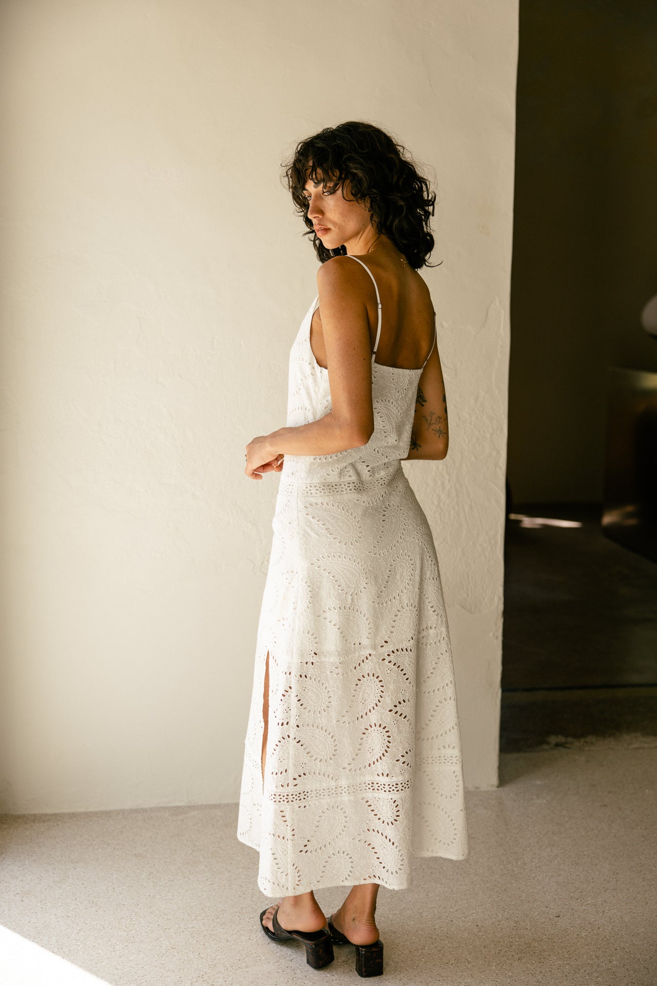 

Robe avec fente côté Femme Revania Lace white | Freeman T. Porter