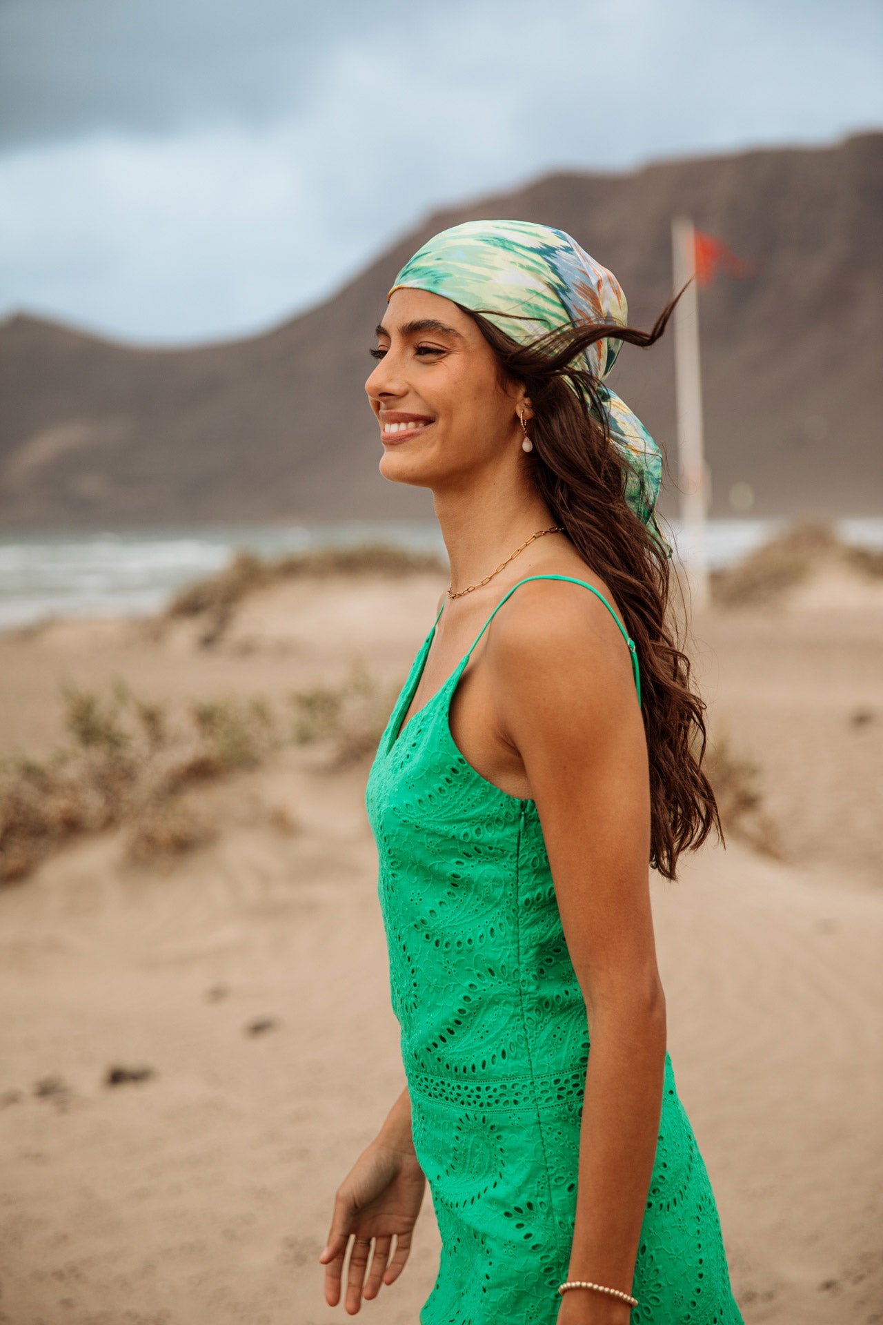 

Robe avec fente côté Femme Revania Lace deep mint | Freeman T. Porter