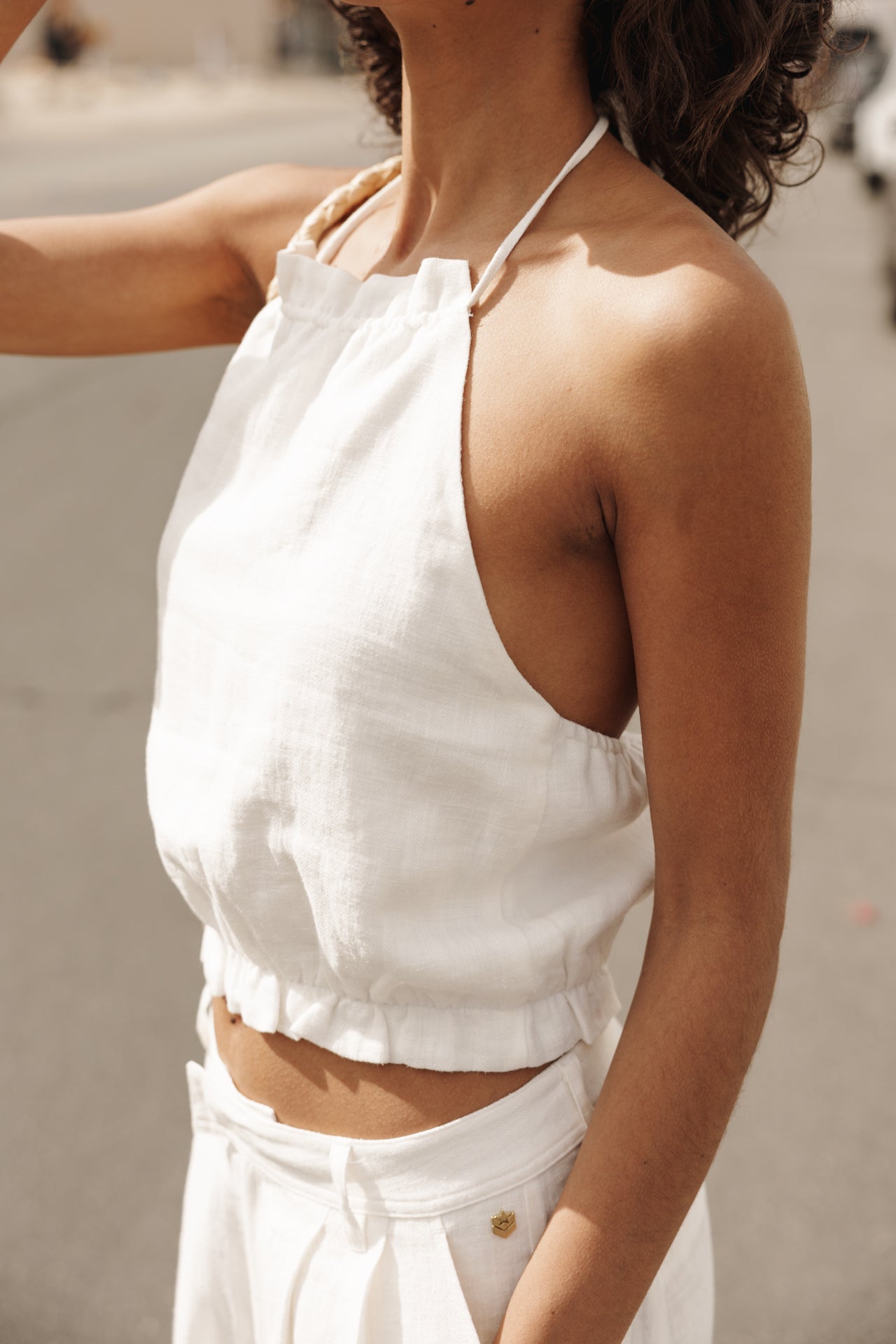 

Halter top Woman Louisa Natural egret | Freeman T. Porter