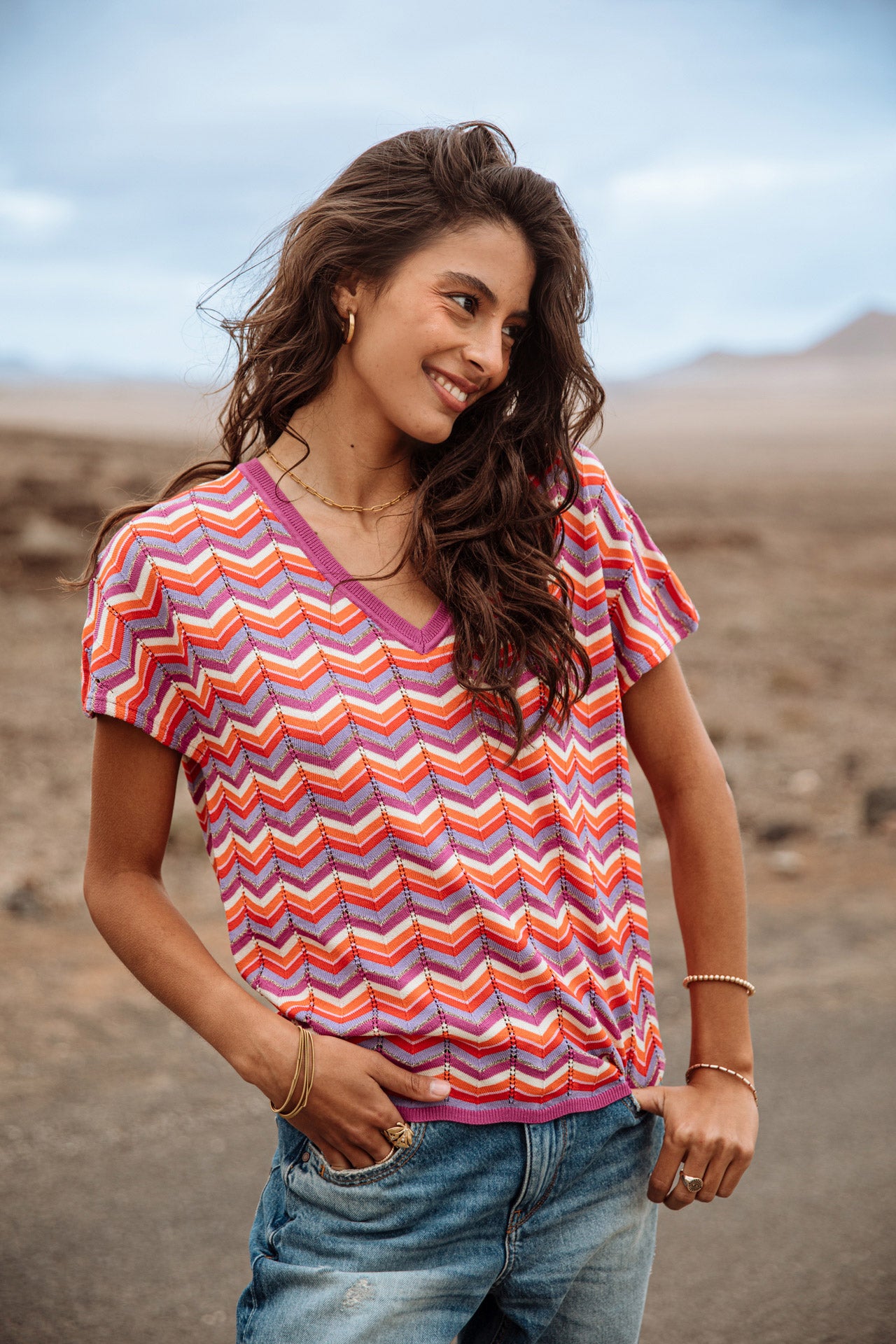 

Crochet T-shirt Woman Tanisse Waves original | Freeman T. Porter