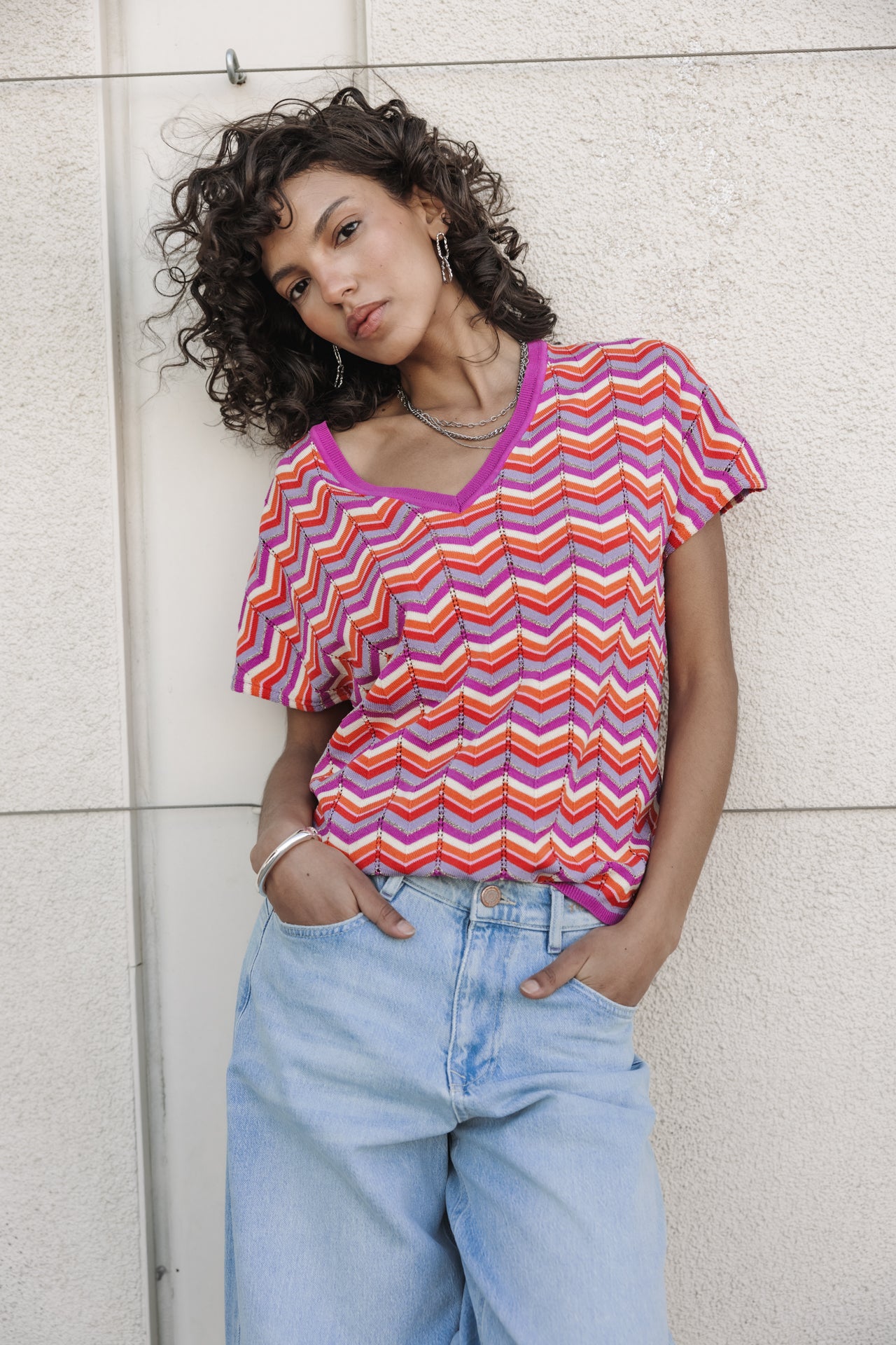 

T-shirt esprit crochet Femme Tanisse Waves original | Freeman T. Porter