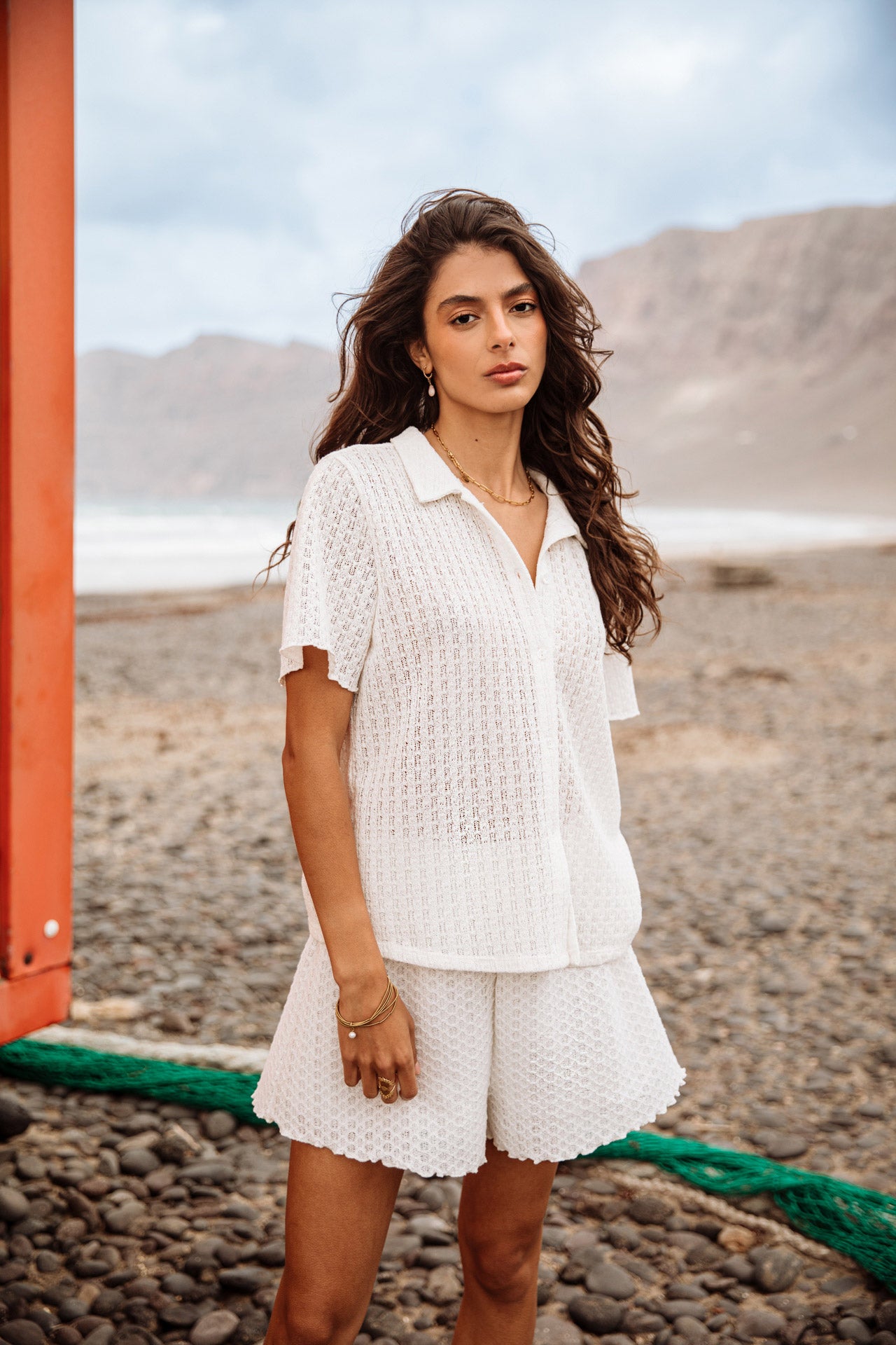   
            

Chemise en maille Femme Cachini Crochet ecru | Freeman T. Porter
          