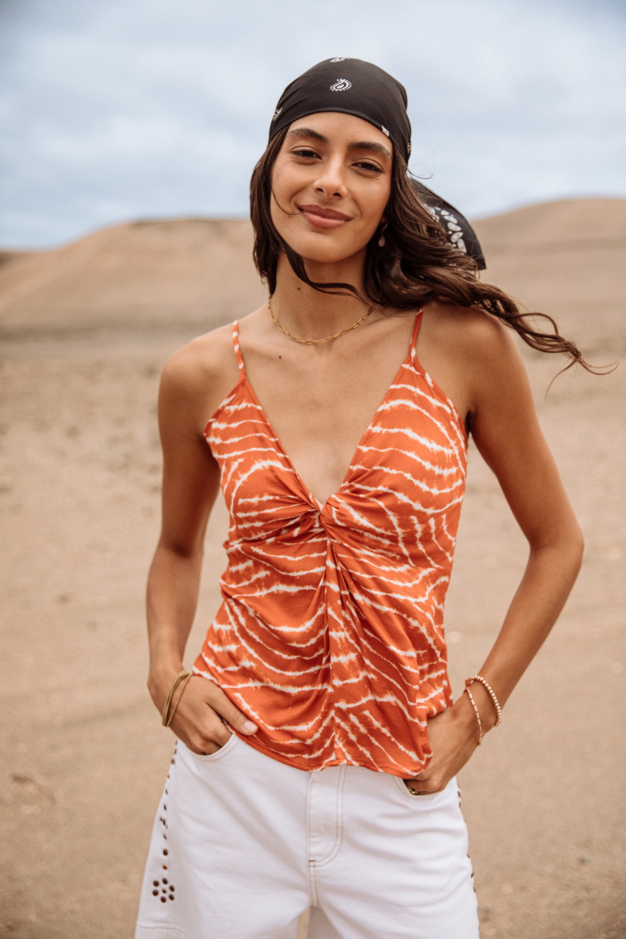 
              

Top effet noué Femme Treem Deserty tigerly | Freeman T. Porter
            