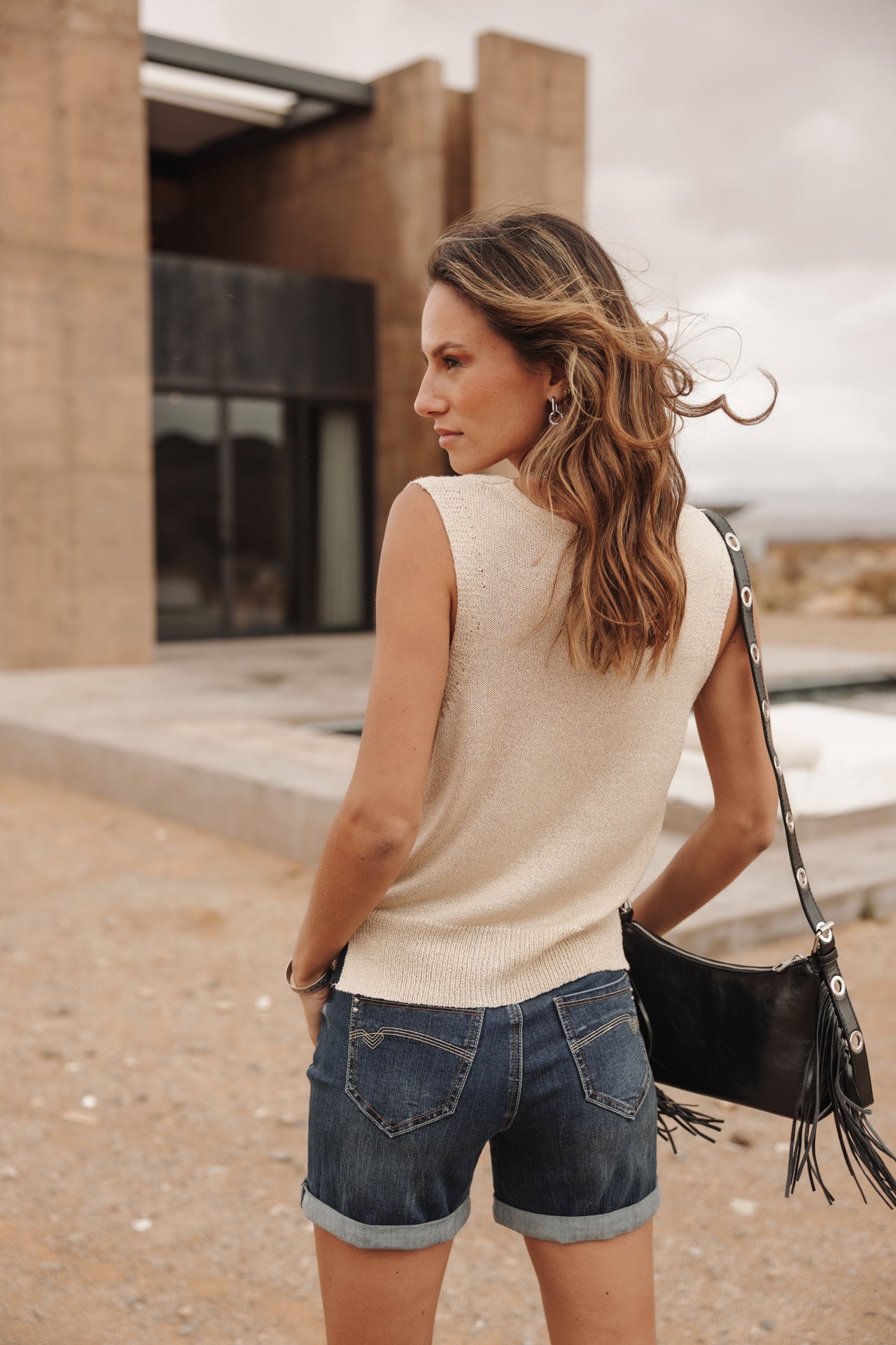 

Débardeur boutonné Femme Gira Glitter gold | Freeman T. Porter