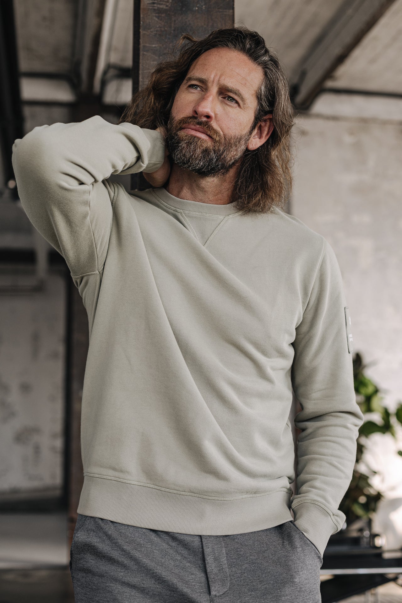

Sweat col rond Homme Baton Snug mastic | Freeman T. Porter