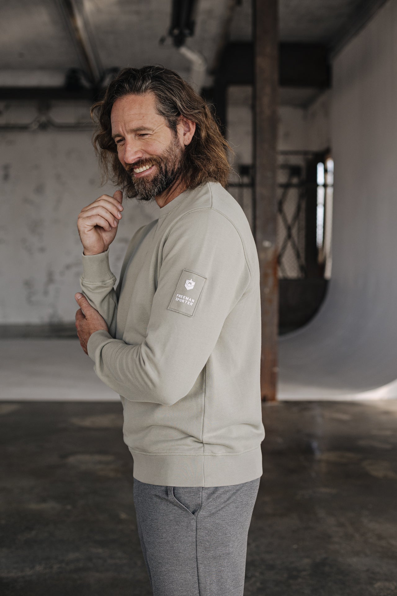 

Sweat col rond Homme Baton Snug mastic | Freeman T. Porter