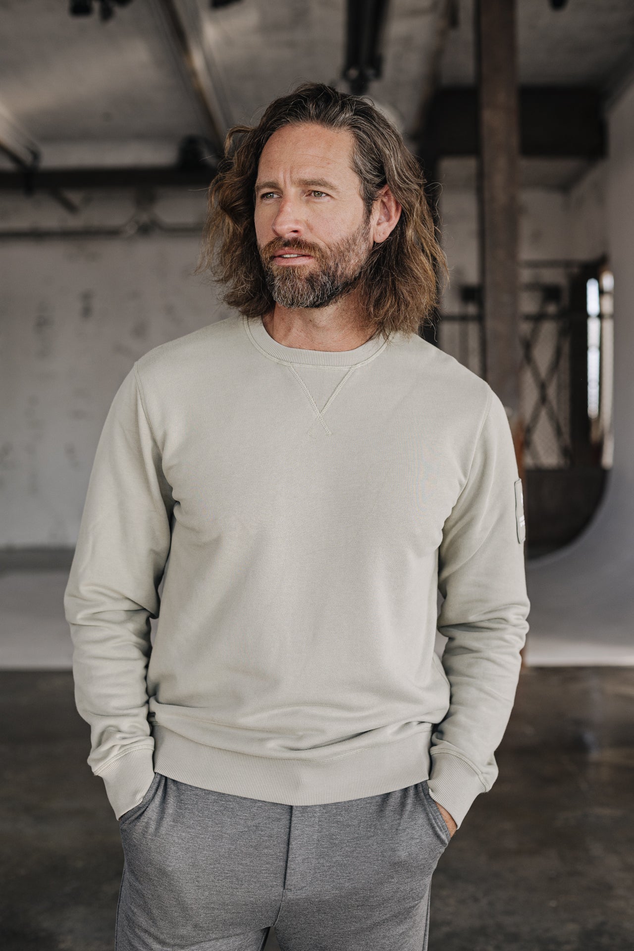 

Sweat col rond Homme Baton Snug mastic | Freeman T. Porter