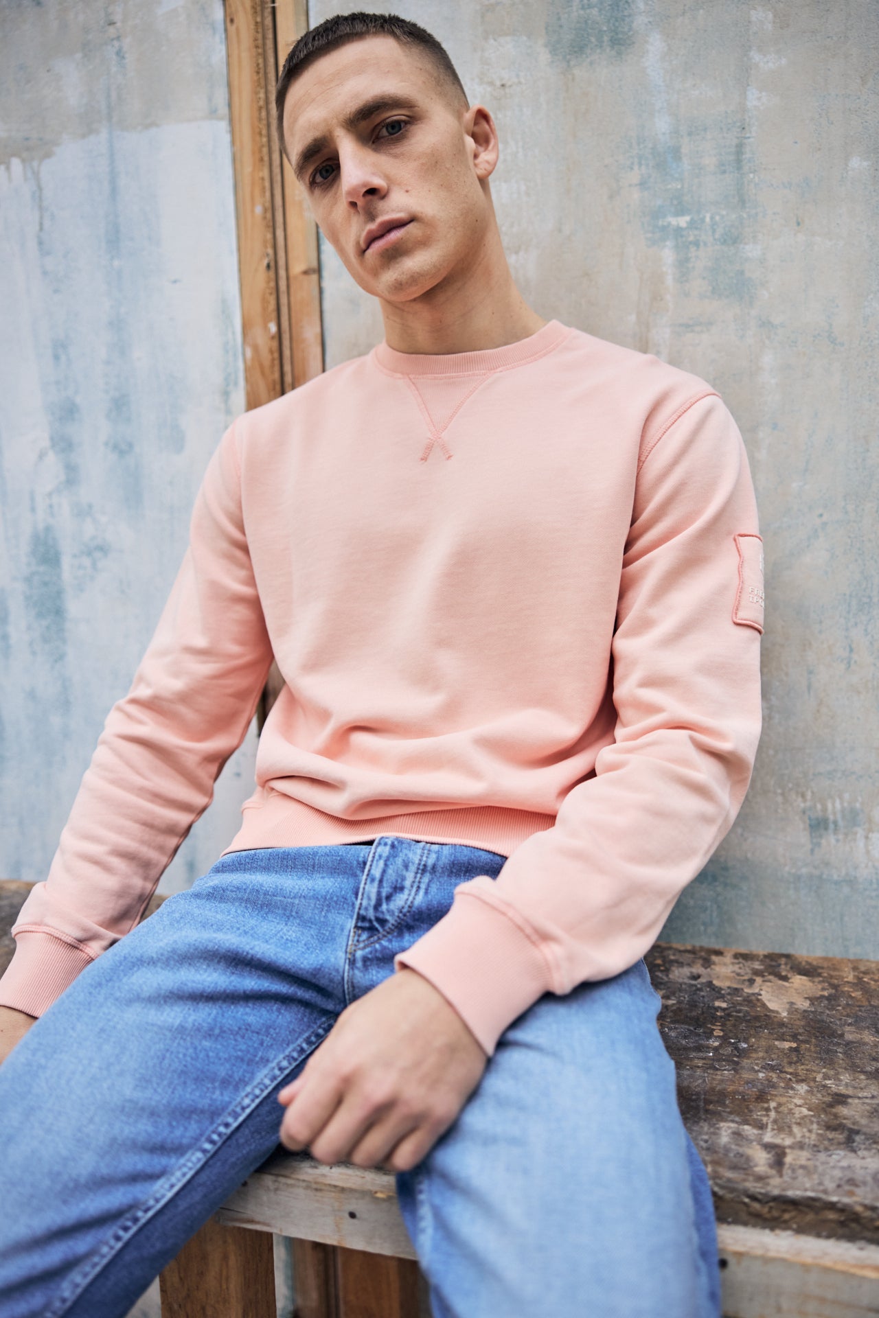 

Sweat col rond Homme Baton Snug dusty pink | Freeman T. Porter