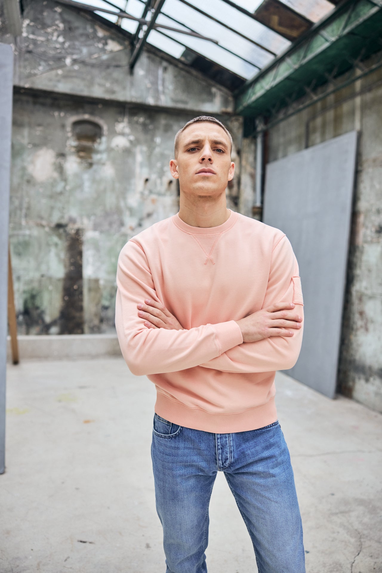 

Sweat col rond Homme Baton Snug dusty pink | Freeman T. Porter