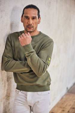 

Sweatshirt mit Rundhalsausschnitt Herren Baton Snug deep lichen green | Freeman T. Porter