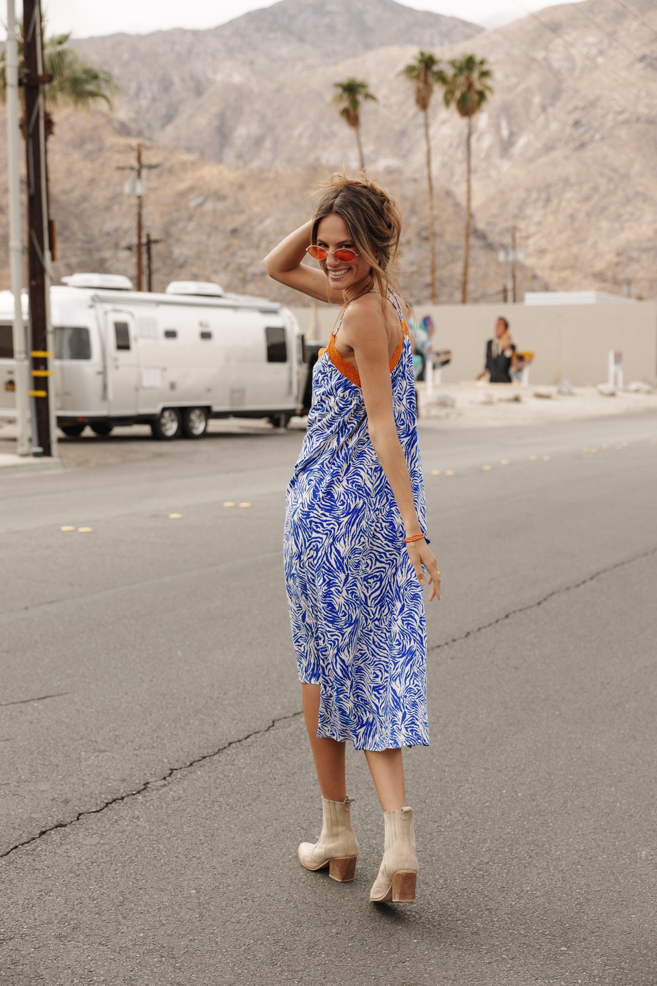 

Robe nuisette Femme Mia Zebrure dazzling blue | Freeman T. Porter