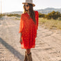 

Robe courte ample Frau Juna Blurred Flowers tangerine tango | Freeman T. Porter