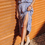 

Jupe mi-longue Femme Jaiss Zebrure dazzling blue | Freeman T. Porter