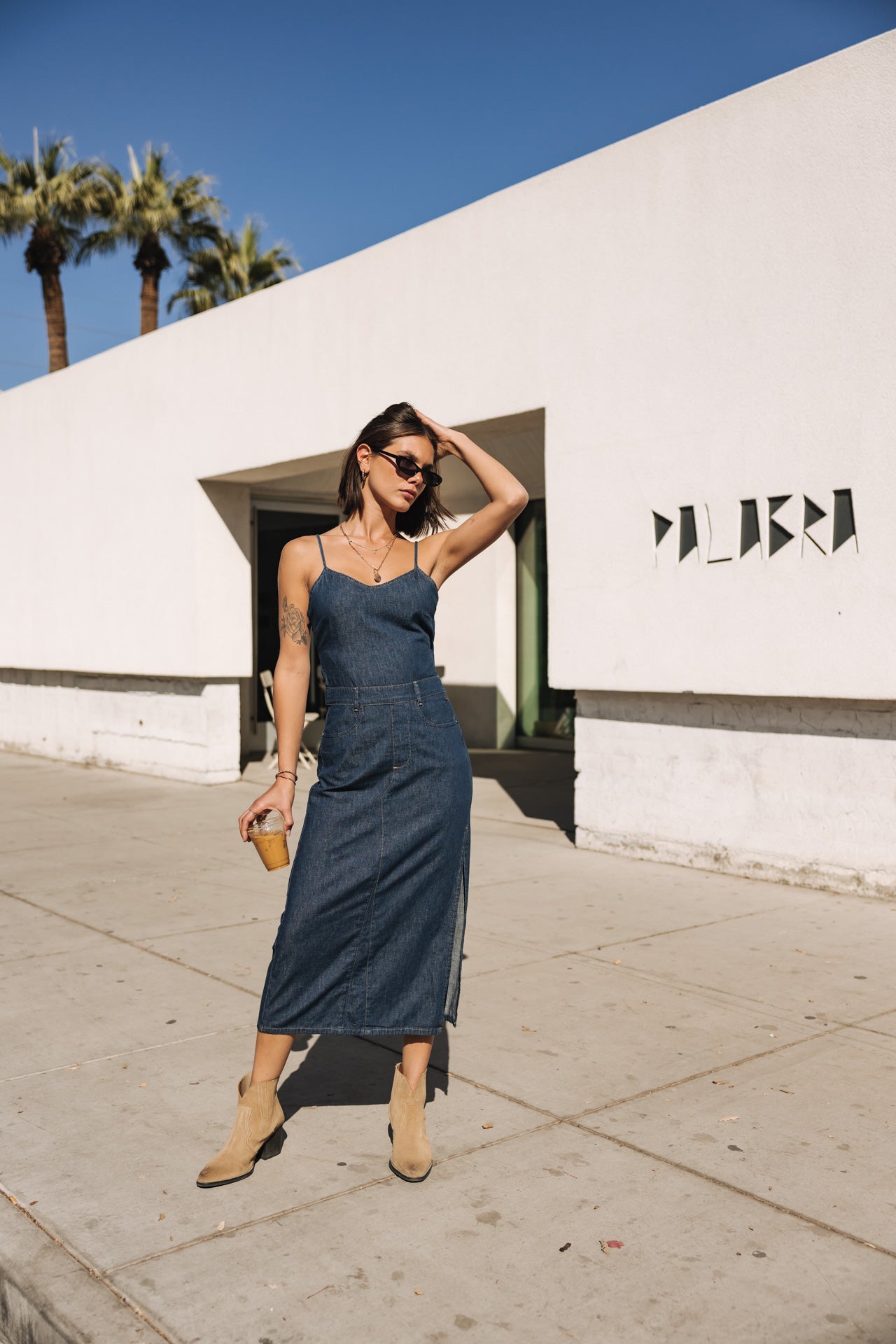 

Dress with side slit Woman Jaina manzana dark | Freeman T. Porter
