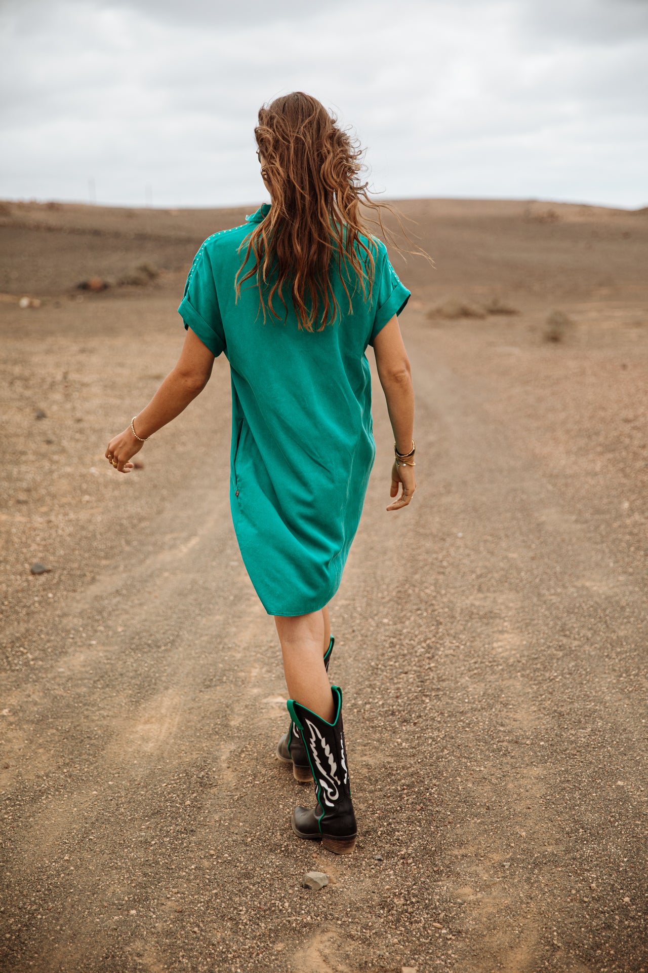 

Robe chemise fluide Femme Raffia Plain tropical green | Freeman T. Porter