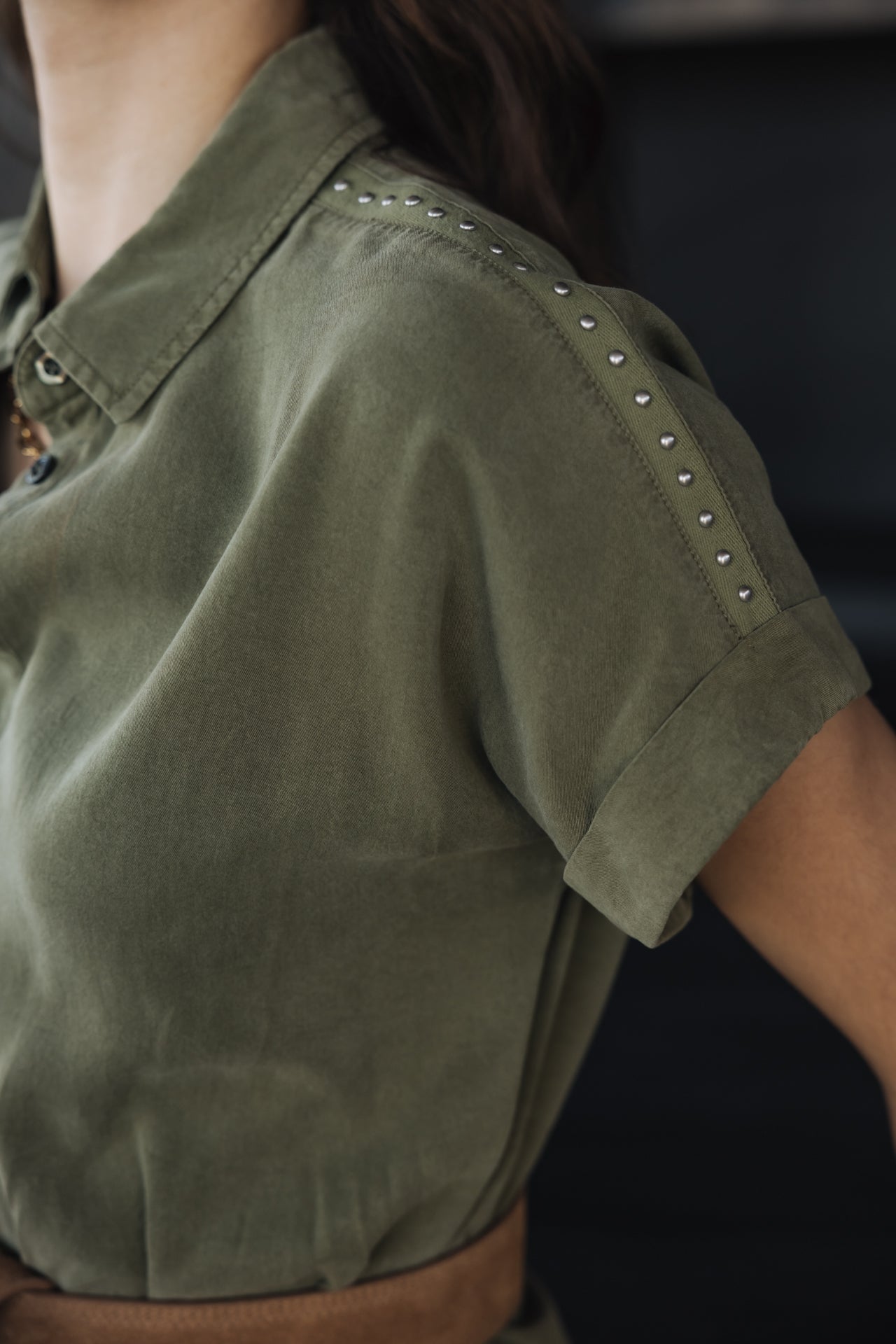 

Vestido camisero Mujer Raffia Plain deep lichen green | Freeman T. Porter