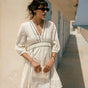 

Robe col V Femme Revana Plain Color ecru | Freeman T. Porter
