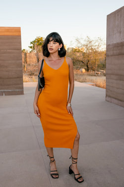 

Knit dress Women Ribea Rib flame orange | Freeman T. Porter