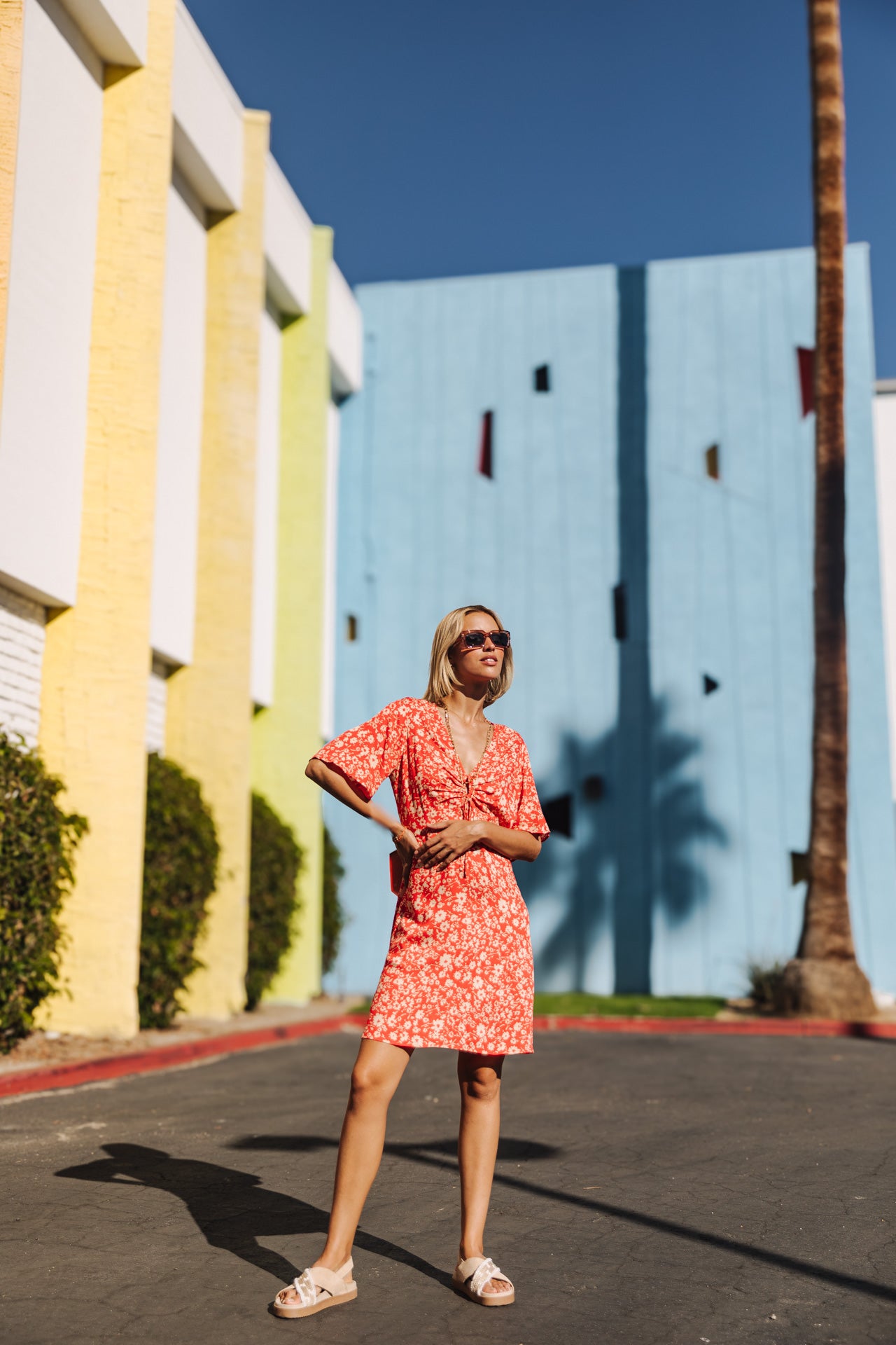 

Robe à fronces Femme Robene Daisy fiesta red | Freeman T. Porter