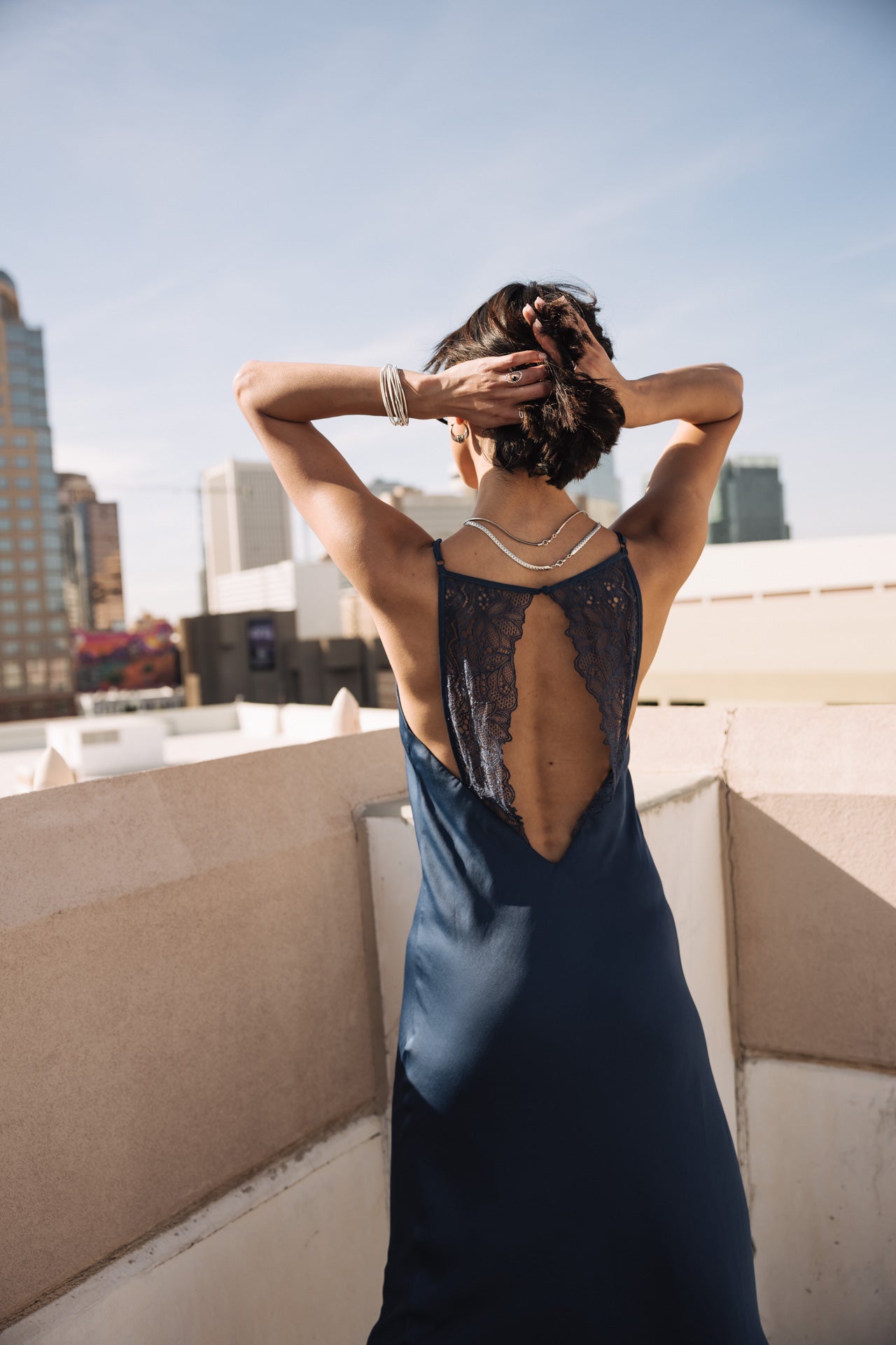 

Negligé-Kleid Frau Rosabella Lace navy | Freeman T. Porter