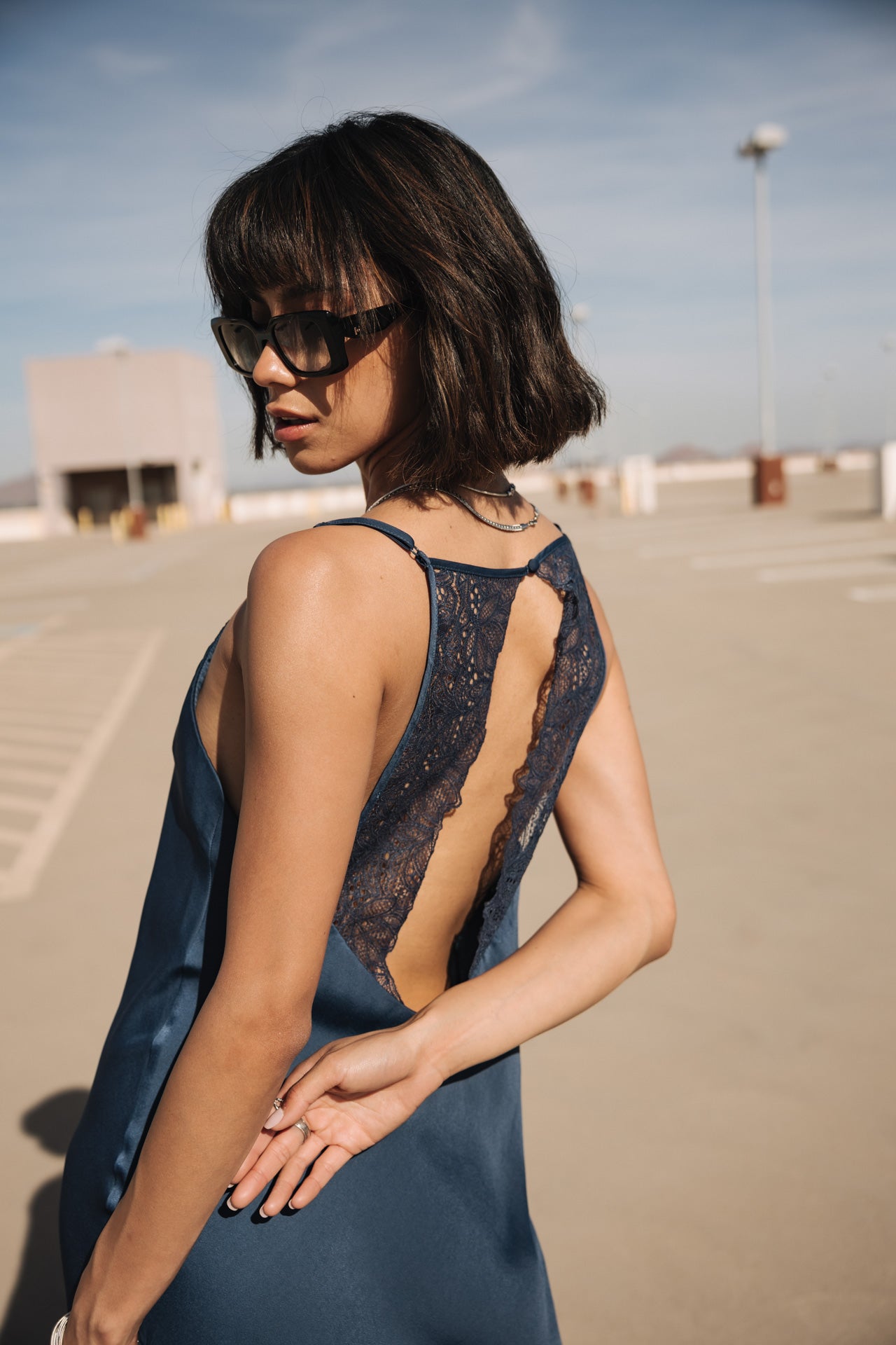 

Negligé-Kleid Frau Rosabella Lace navy | Freeman T. Porter