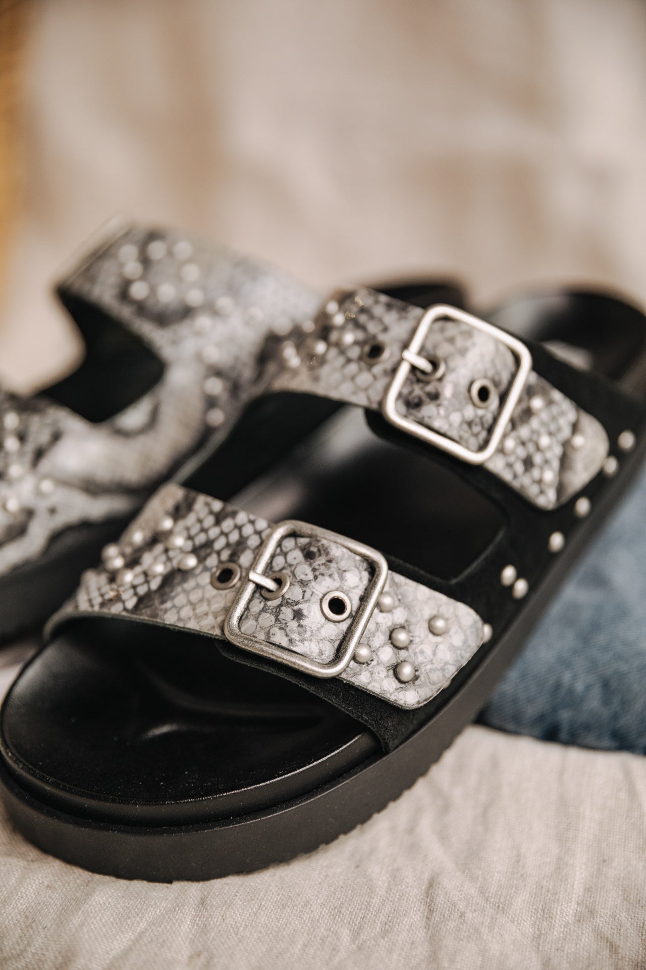 

Sandales Femme Conny Snake black | Freeman T. Porter