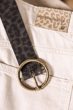 

Leather belt Women Angelisa Leo khaki | Freeman T. Porter