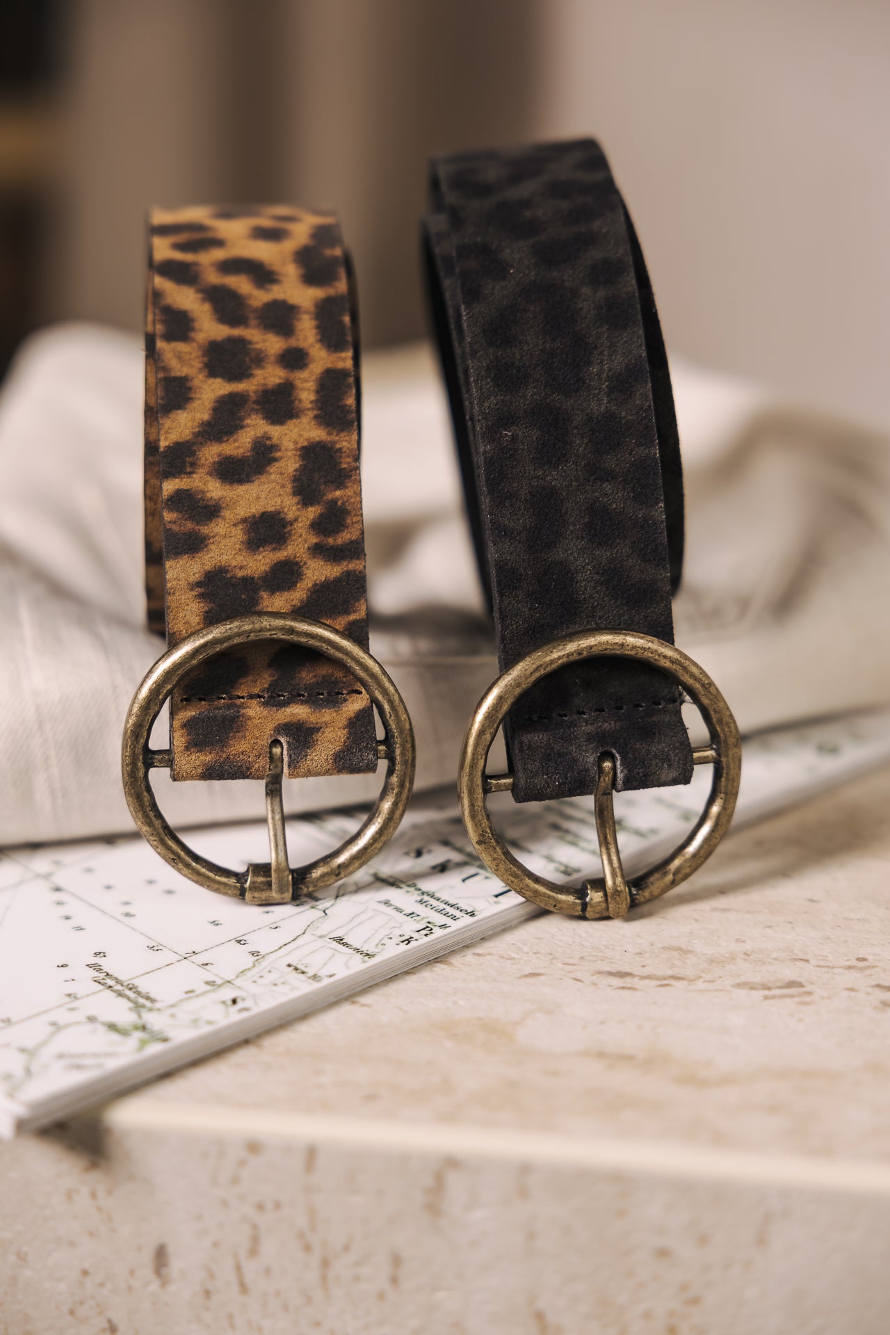 

Leather belt Woman Angelisa Leo khaki | Freeman T. Porter