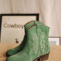 

Boots Woman Laurene Suede sage green | Freeman T. Porter